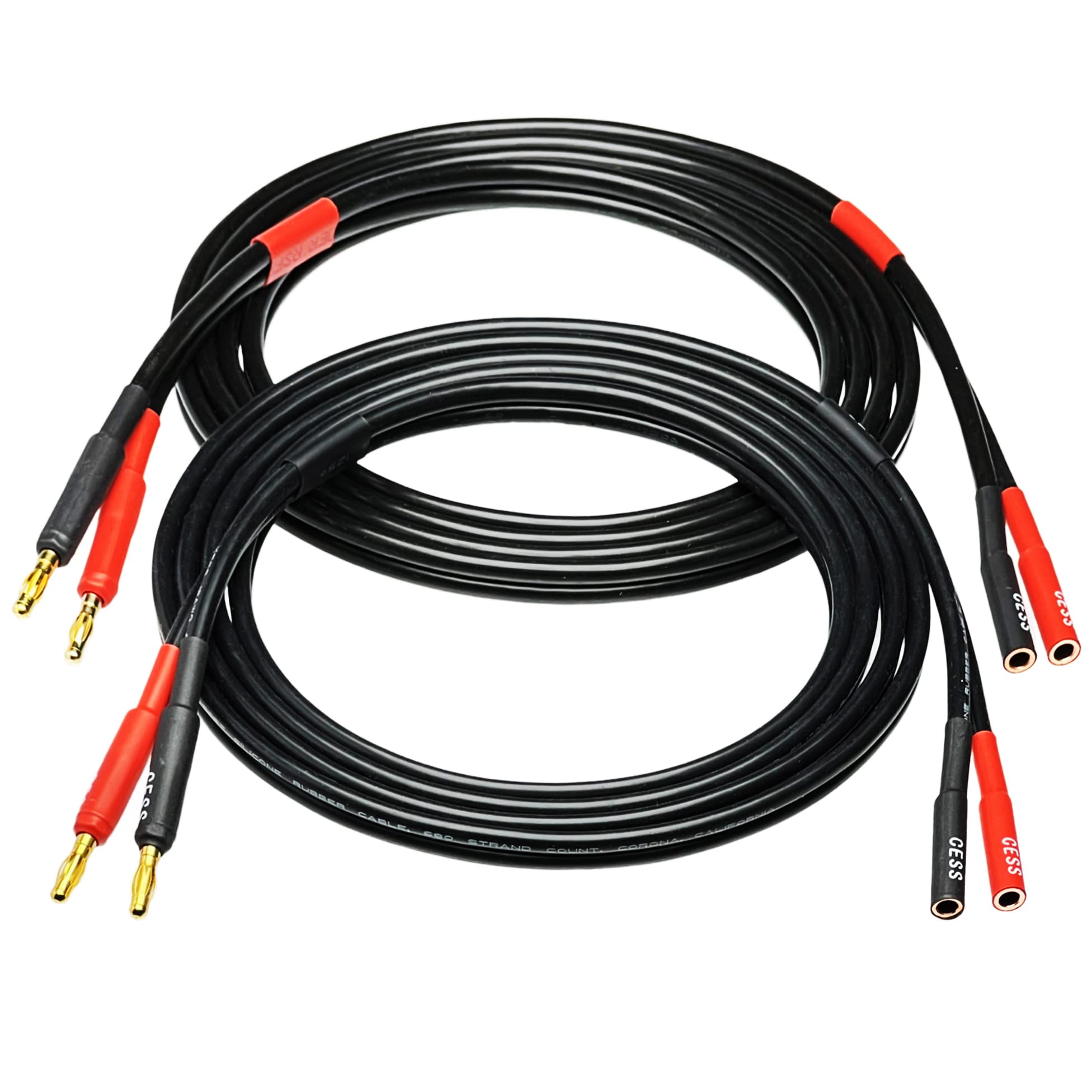 CNCESS Câble d'extension banane mâle vers femelle, 1,8 m, lot de 2