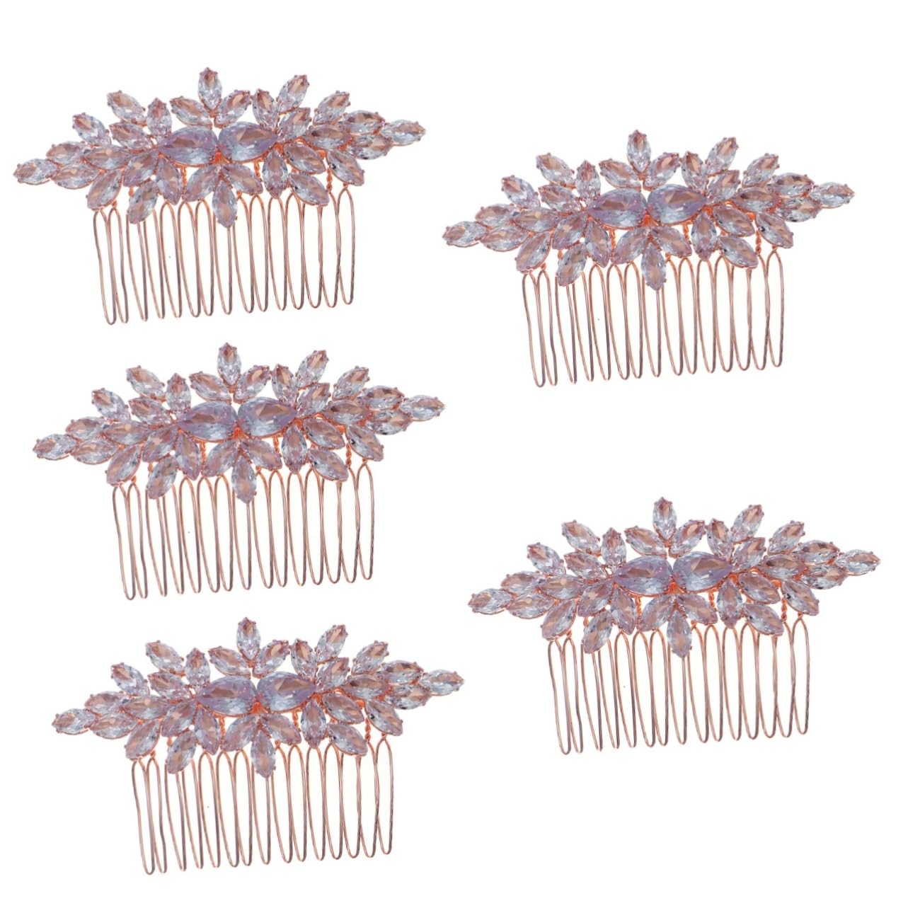 DOITOOL 5stücke Hochzeits Haarschmuck Für Bräute Zartes Haarkamm-accessoire Mit Zirkonia Seitenkamm-design Für Mädchen Für Hochzeiten Und Festliche Anlässe