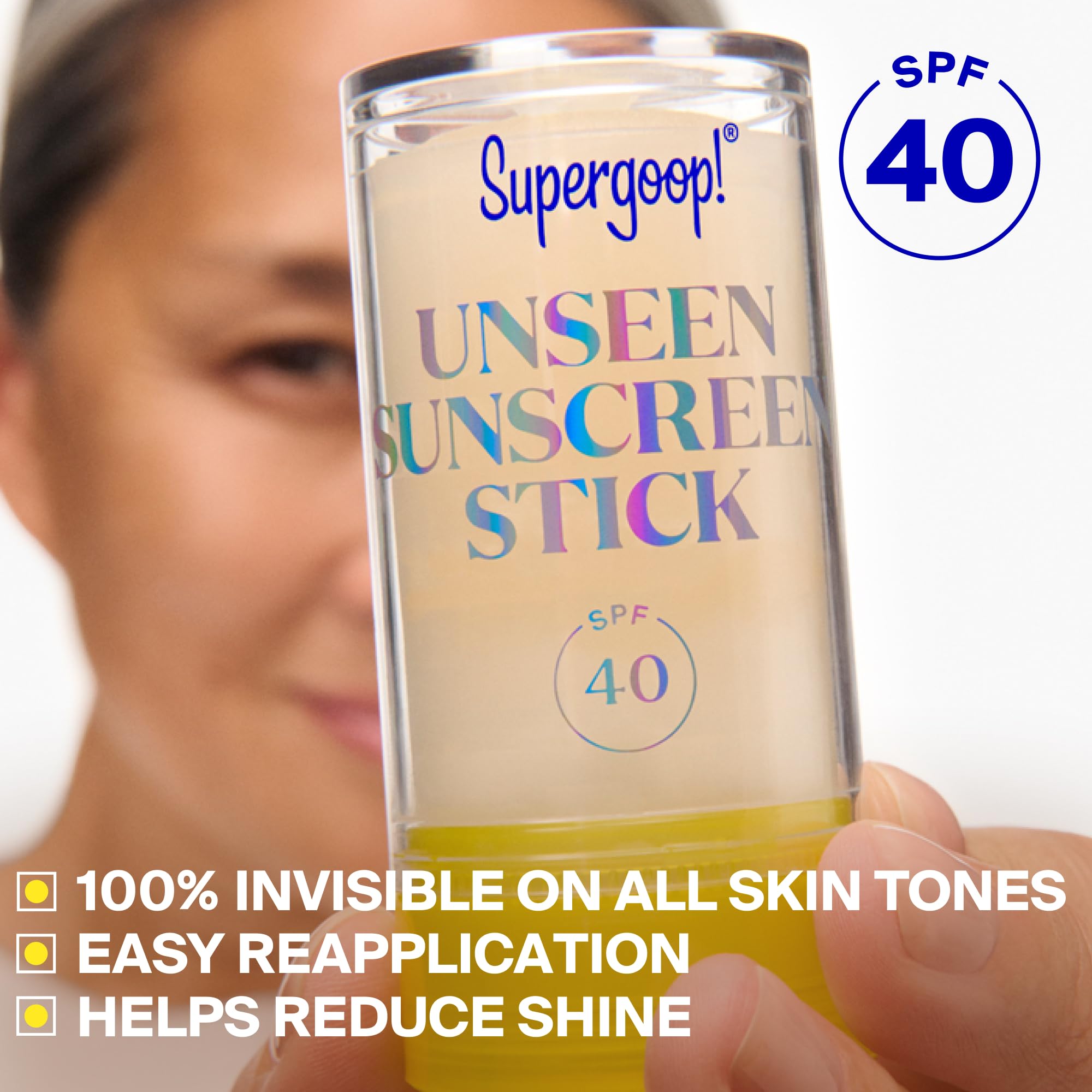 Unseen Sunscreen Stick SPF 40 di Supergoop per protezione solare unisex – 20 ml