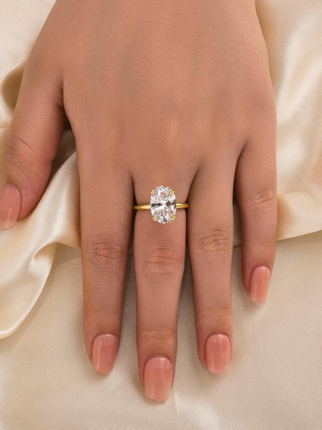 5CT Stunning Oval Cut Engagement Ring for Women, 925 Sterling Silver 5A Grade Cubic zirconia Promise Ring - Image 5