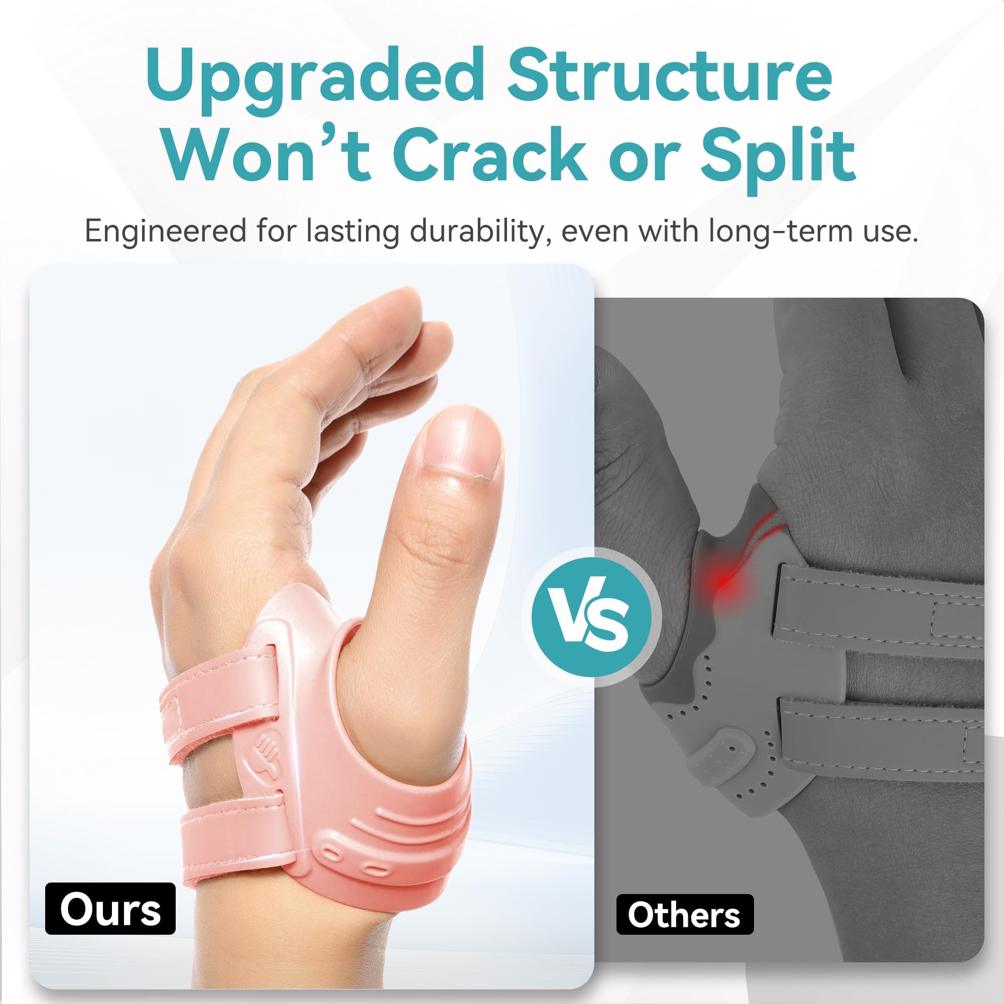 FORTEMOTUS Daumensattelgelenk Bandage, Daumenorthese mit formbarer Metallschiene, CMC-1 Stabilisierung und Schmerzlinderung bei Arthrose, Rhizarthrose, passend für Rechts Hand (Rosa, M)