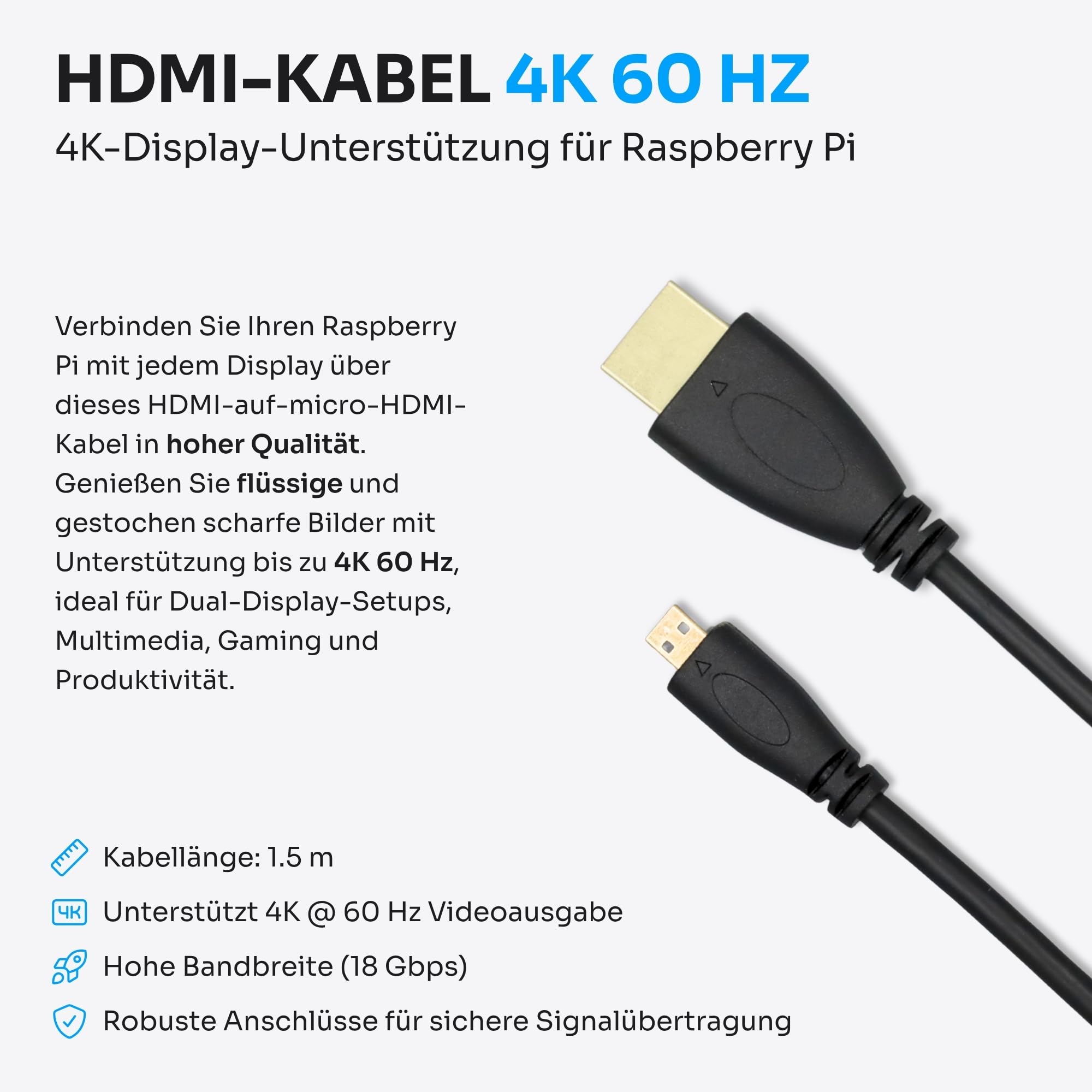 Starter-Set für Raspberry Pi 5 4 GB | 64 GB MicroSD-Karte | 27 W Netzteil | Gehäuse mit integriertem Lüfter und Kühlkörper | 4K 60 Hz Micro-HDMI-Kabel