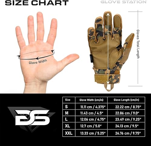 Miniatura 27 de Glove Station - Guantes tácticos para hombre, equipo funcional para pantallas táctiles con protección rígida en los nudillos, para motocicleta