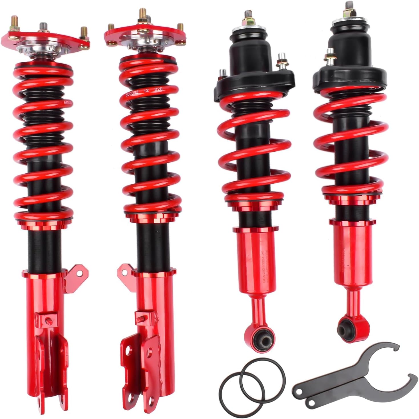 Height Adjustable Coilover Suspension Shock Absorber Lowering Kit Replacement for 2008-2016 Mitsubishi Lancer Coilovers Springs Struts