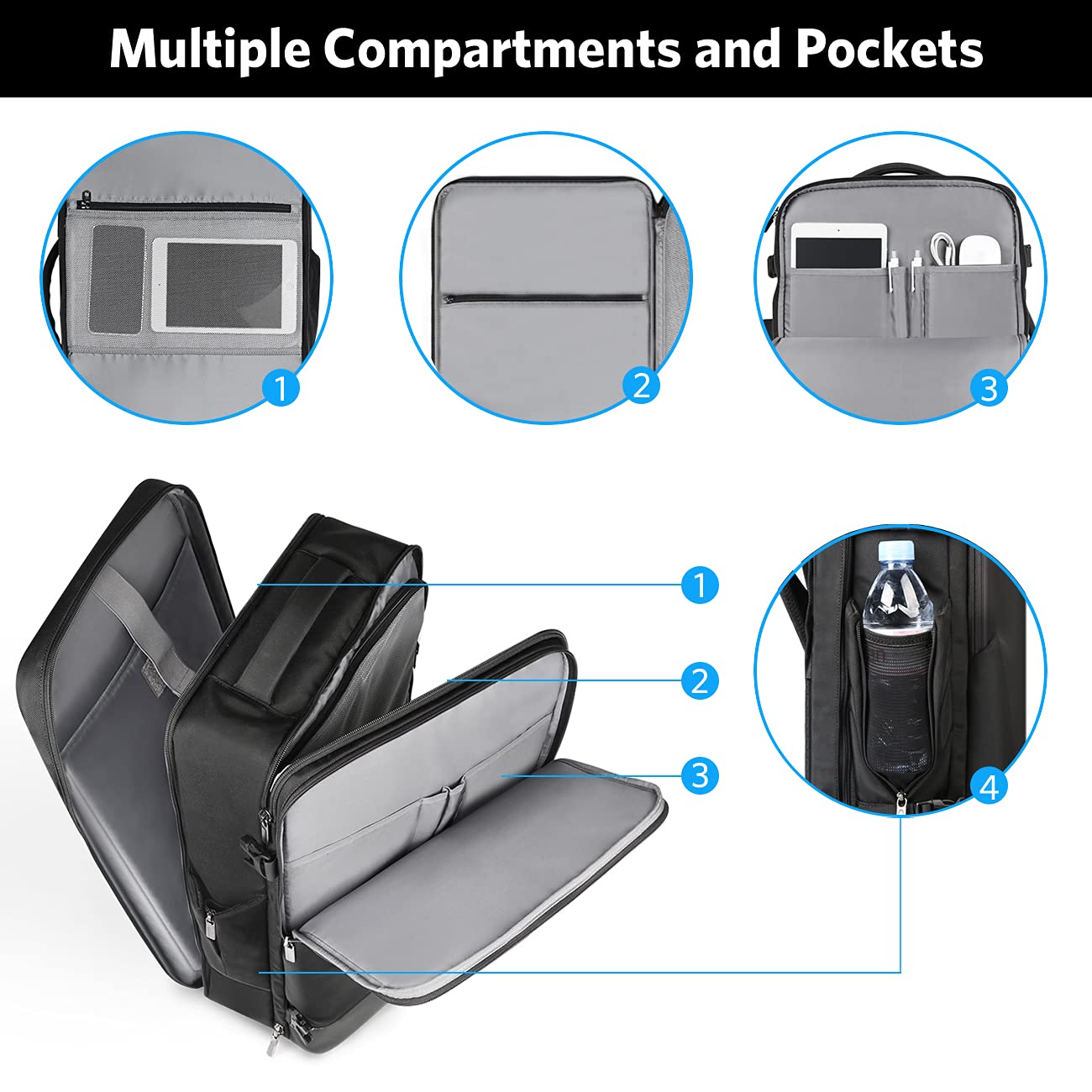 Buy Inateck Travel Backpack 40L, Hand Luggage Aeroplane Backpack, Anti