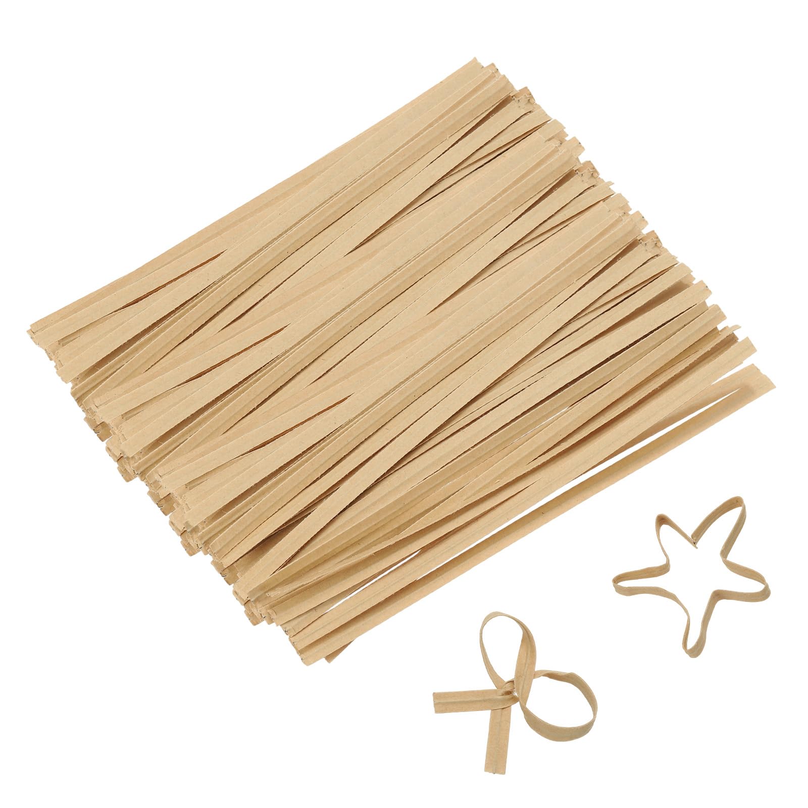 sourcing map 4" Kraft Paper Twist Ties, Metallic Twist Ties Reusable for Bakery, Candy Bags, Coffee Bags, Goodie Bags, Pack of 1000, Brown