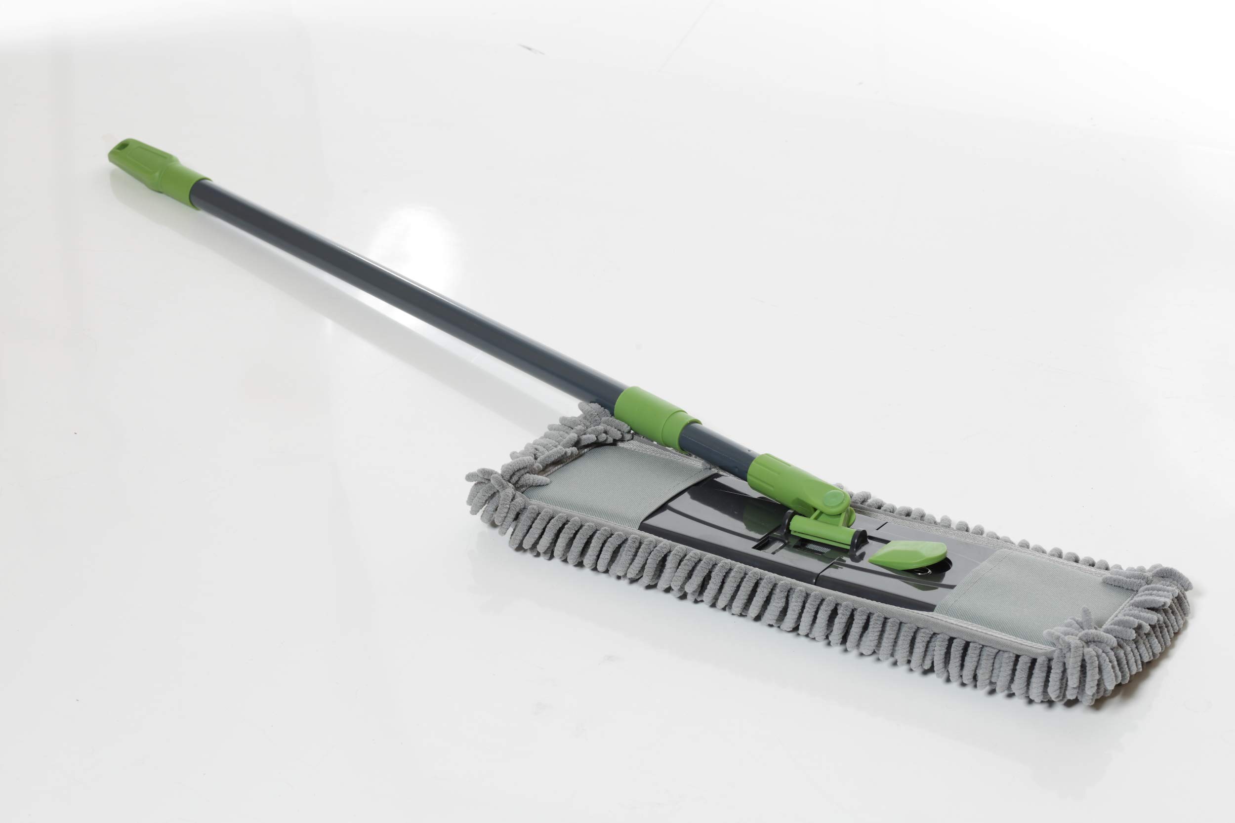 Extendable Wet Dry Microfibre Mop for Hardwood, Laminate and Tile Floors, Rotating Washable Mop Head