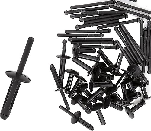 Motoforti Cierre de parachoques ciego, clips de remache, para Jeep Grand Cherokee 1993-2015, nailon, 34201631, negro, 30 piezas