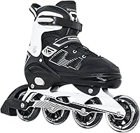 MammyGol Adjustable Adult Inline Skates for Men & Women Beginners - ABEC-7 Carbon Steel Bearings, 82A PU Wheels, TPR Brake, EVA Lining