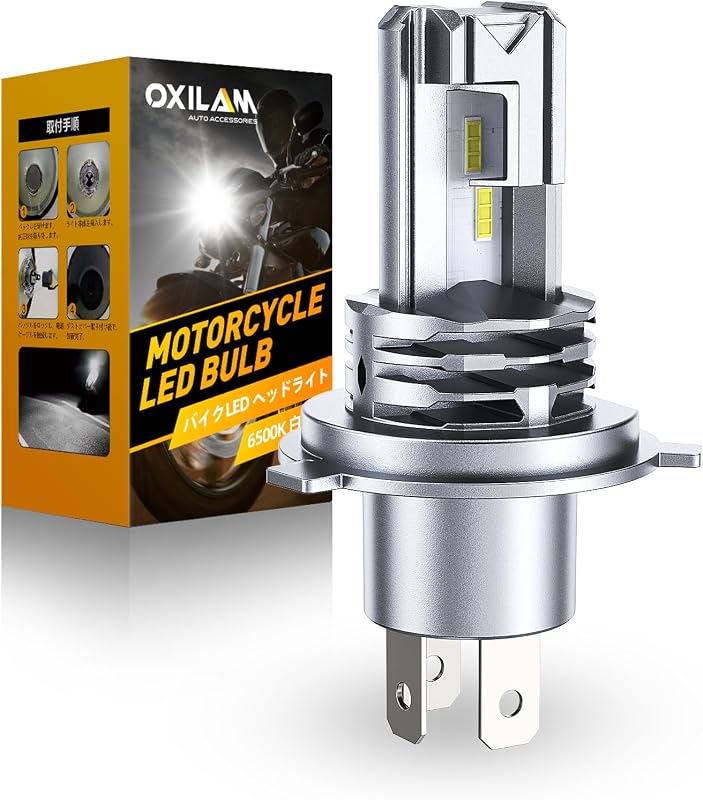 H4/9003/HB2 Bulb for Motorcycle Hi/Low Beam, 800% Brighter, 9003 Bulb 6000K Cool White, 1:1 Halogen Size, Plug and Play, Pack of 1