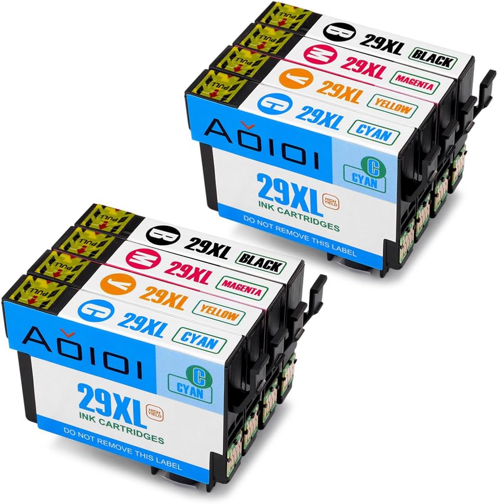 Aoioi 29 29XL Compatible Epson 29 Ink Cartridges Epson Expression Home XP-235 XP-335 XP-432 XP-442 XP-342 XP-245 XP-435 XP-332 XP-247 XP-445 XP-345 Printer(2 Black, 2 Cyan, 2 Magenta, 2 Yellow)