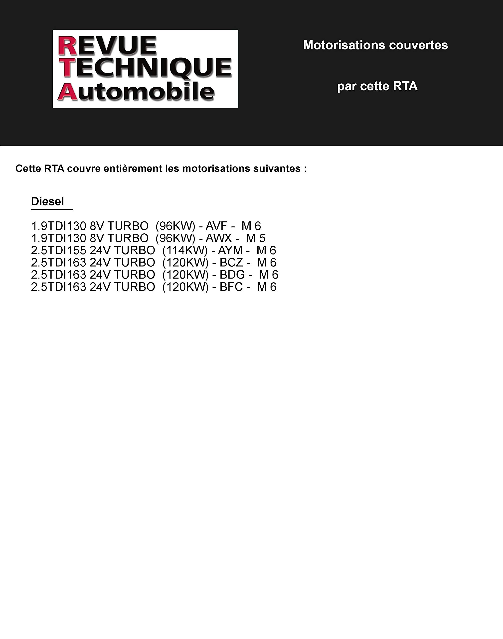 E.T.A.I - Revue Technique Automobile B730.5 - AUDI A4 II - 8E PHASE 1 - 2001 à 2004