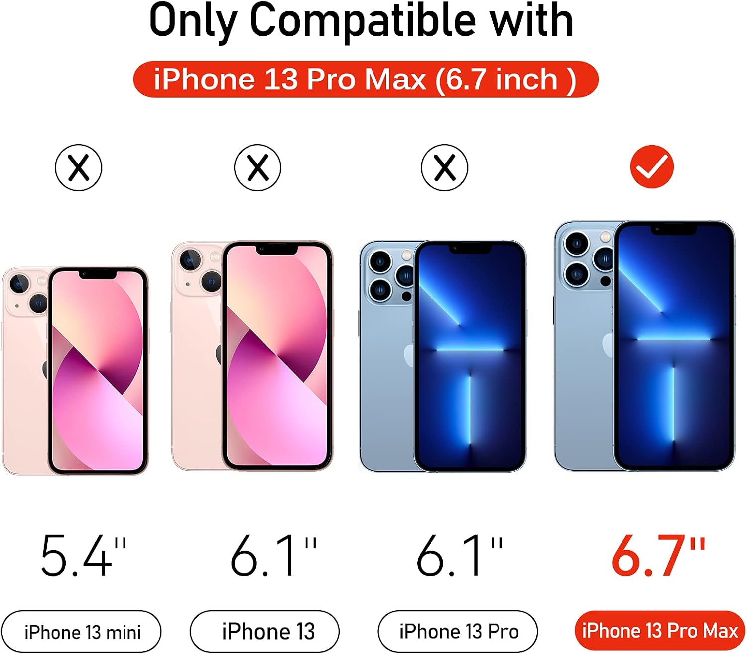ivoler[4+2Pack]Screen Protector Compatible With iPhone 13 Pro Max 6.7‘’[4 Pack]with [2 Pack] Camera Lens Protector, HD Tempered Glass Film With Align Frame, 9H Hardness, Bubble Free,Scratch Resistant