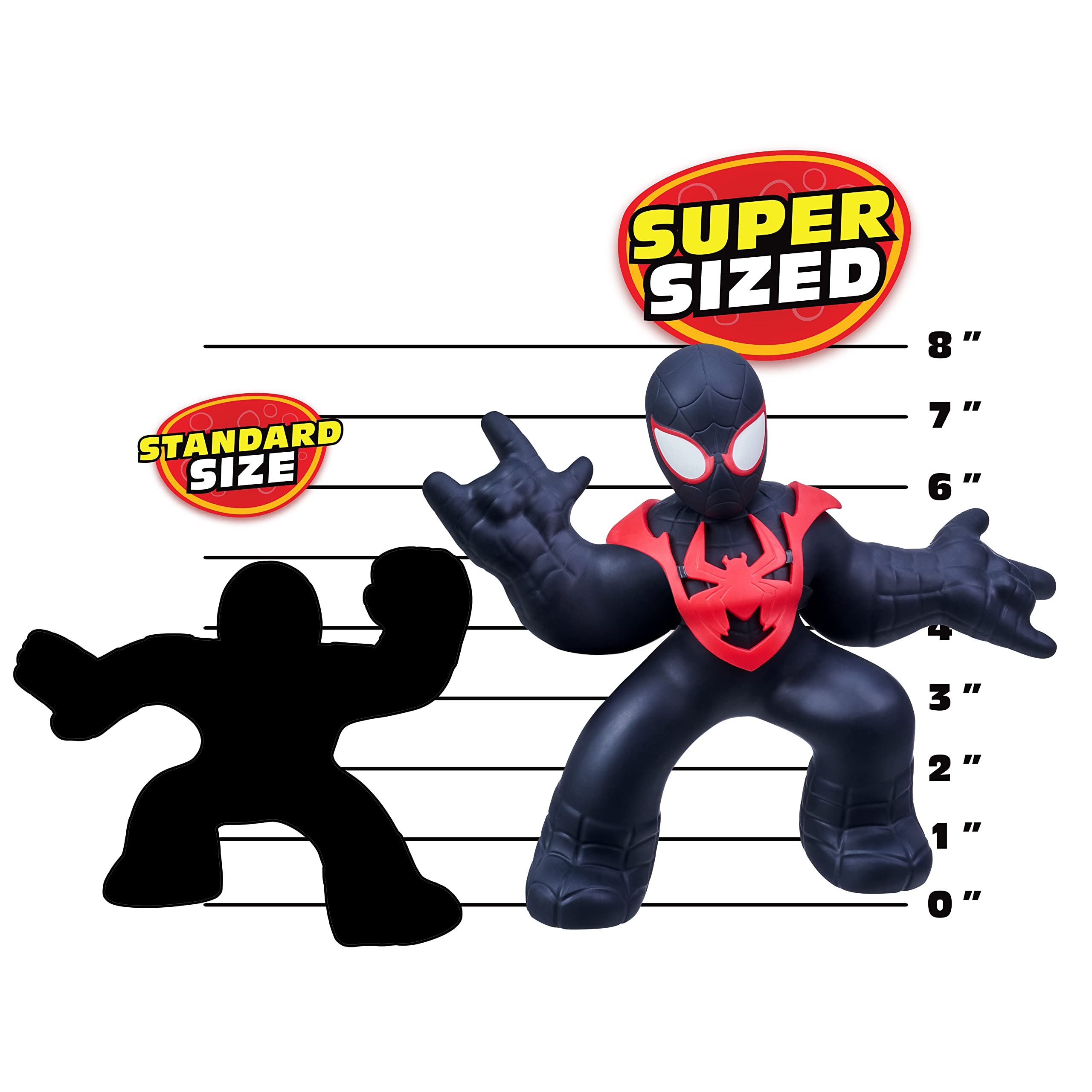 Heroes of Goo Jit Zu Marvel Supagoo Heroes Pack Large 20cm Super Bendable Spider-Man Miles Morales 41379, Multicoloured - Image 4