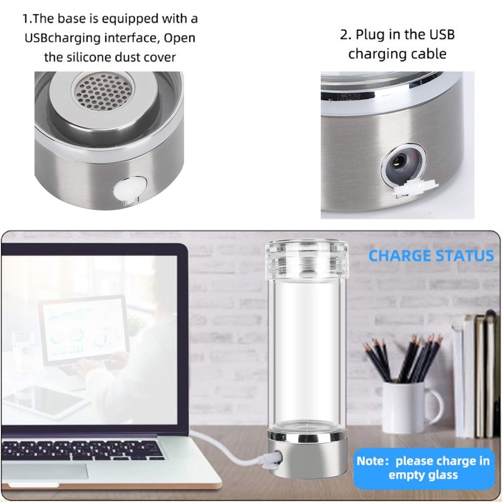 Amazon | 380ml 水素水生成器 水素発生器 700-1000ppm 高濃度 水素水