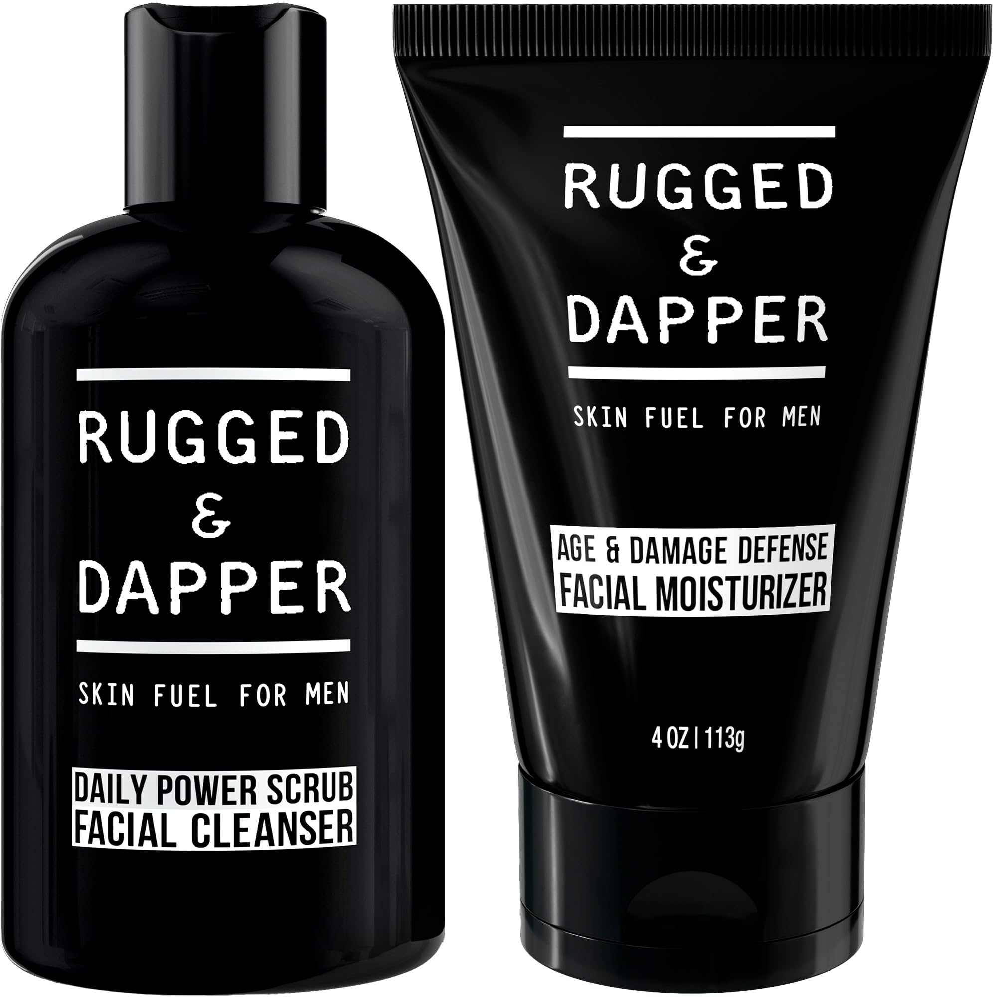 Daily Power Scrub Facial Cleanser and Age Defense Face Moisturizer Bundle
