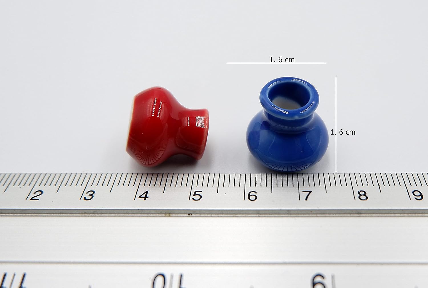Hobby shop Mixed 4 Color Hand Paint Vases Dollhouse Miniatures Ceramic Garden Flower Supply image 3