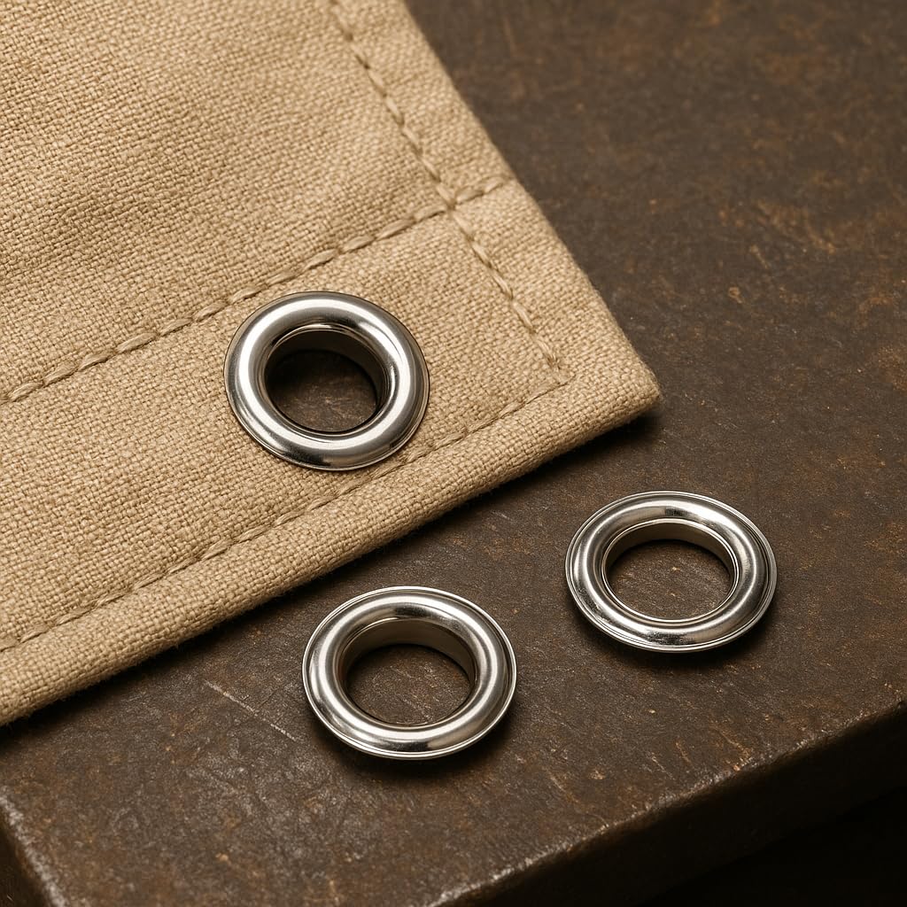 Occhielli in acciaio inox con bordo arrotolato resistente + strumento di chiusura (500, 3/8" o 9,5 mm)