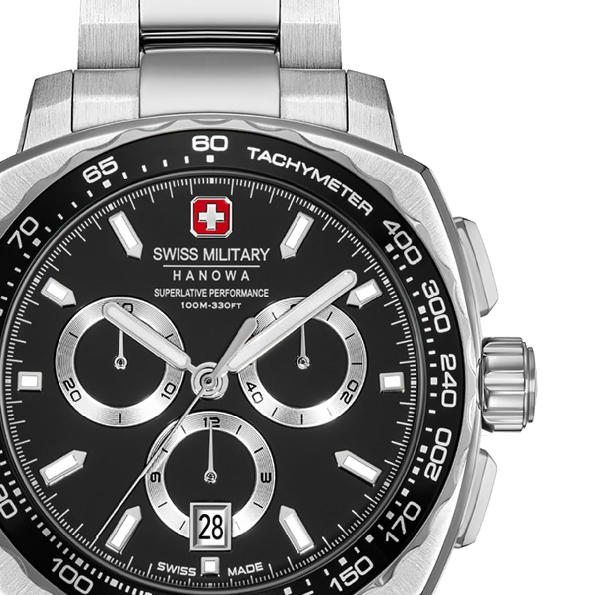 Swiss Military Hanowa Zegarek kwarcowy Speedwell kwarcowy 10 ATM, czarny, onesize, bransoletka