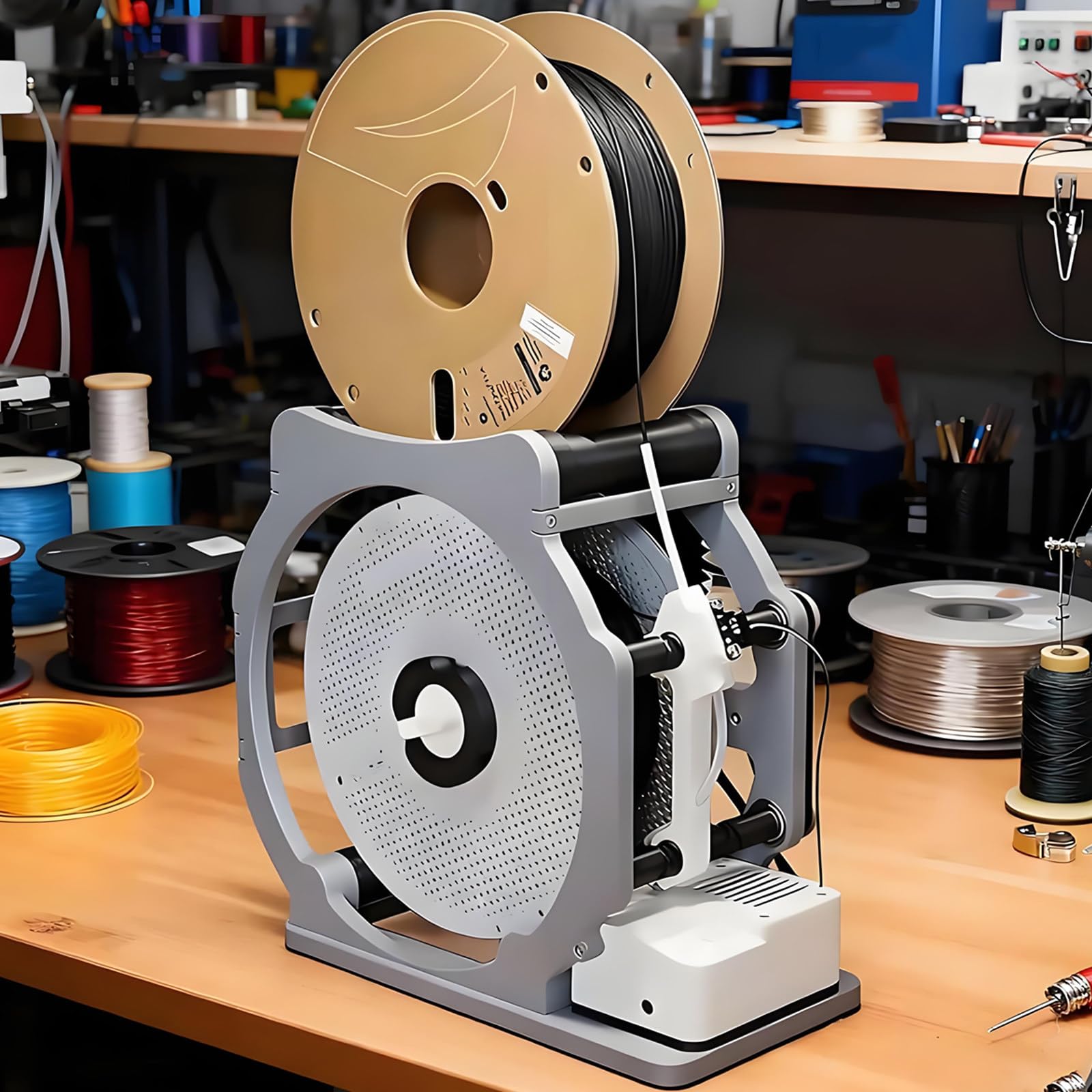 Repoblador de filamentos con arranque inteligente, máquina de bobinado eléctrico para filamentos e hilos de impresora 3D