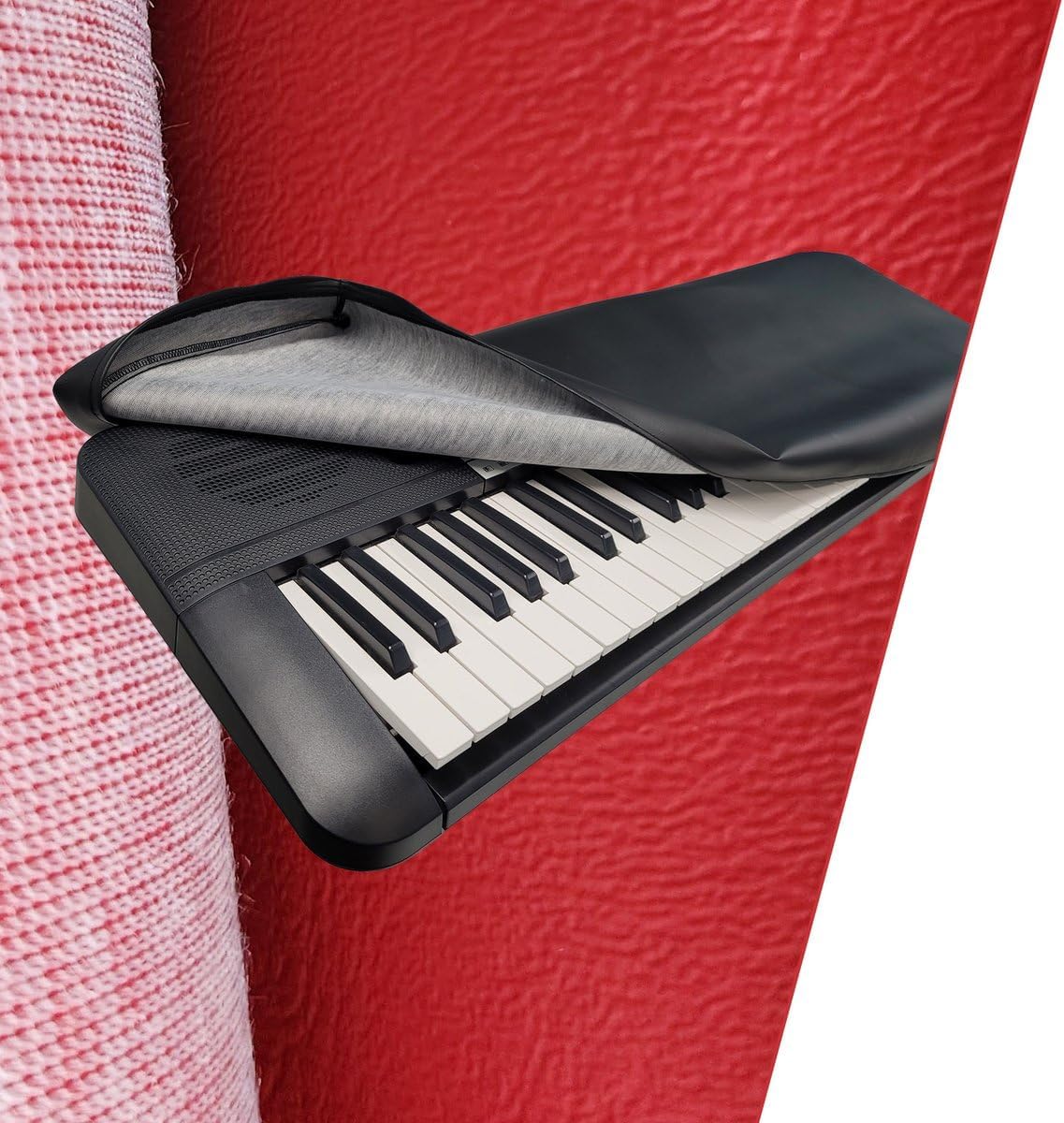 DCFY Ultimate Music Keyboard Cover for Nord Stage 4 Compact Synthesizer | Premium Synthetic Leather: Fire-Engine-Red| Made in the US