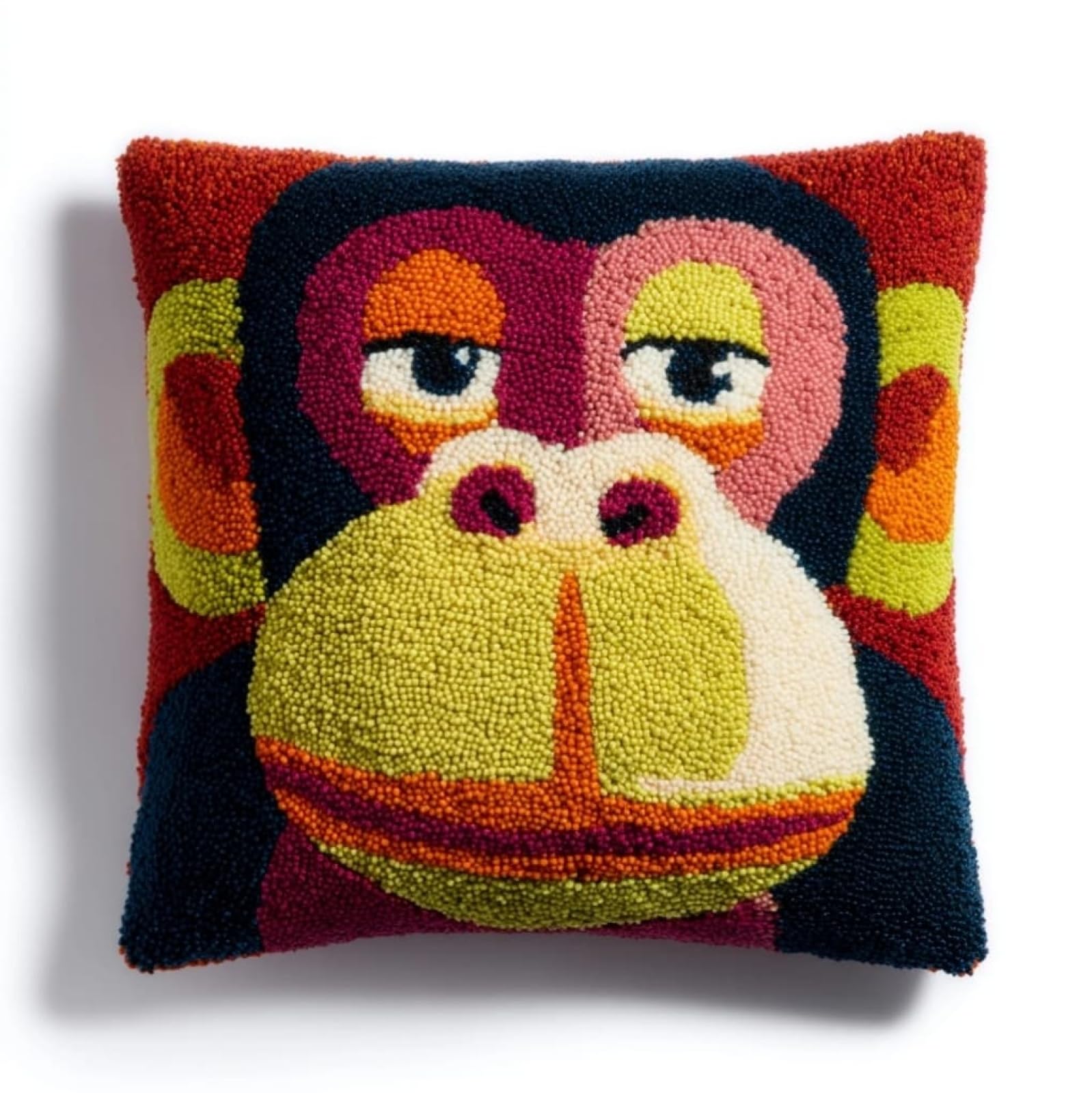 AxiangziK Latch Hook Cushion Kits,Cartoon Monkey
