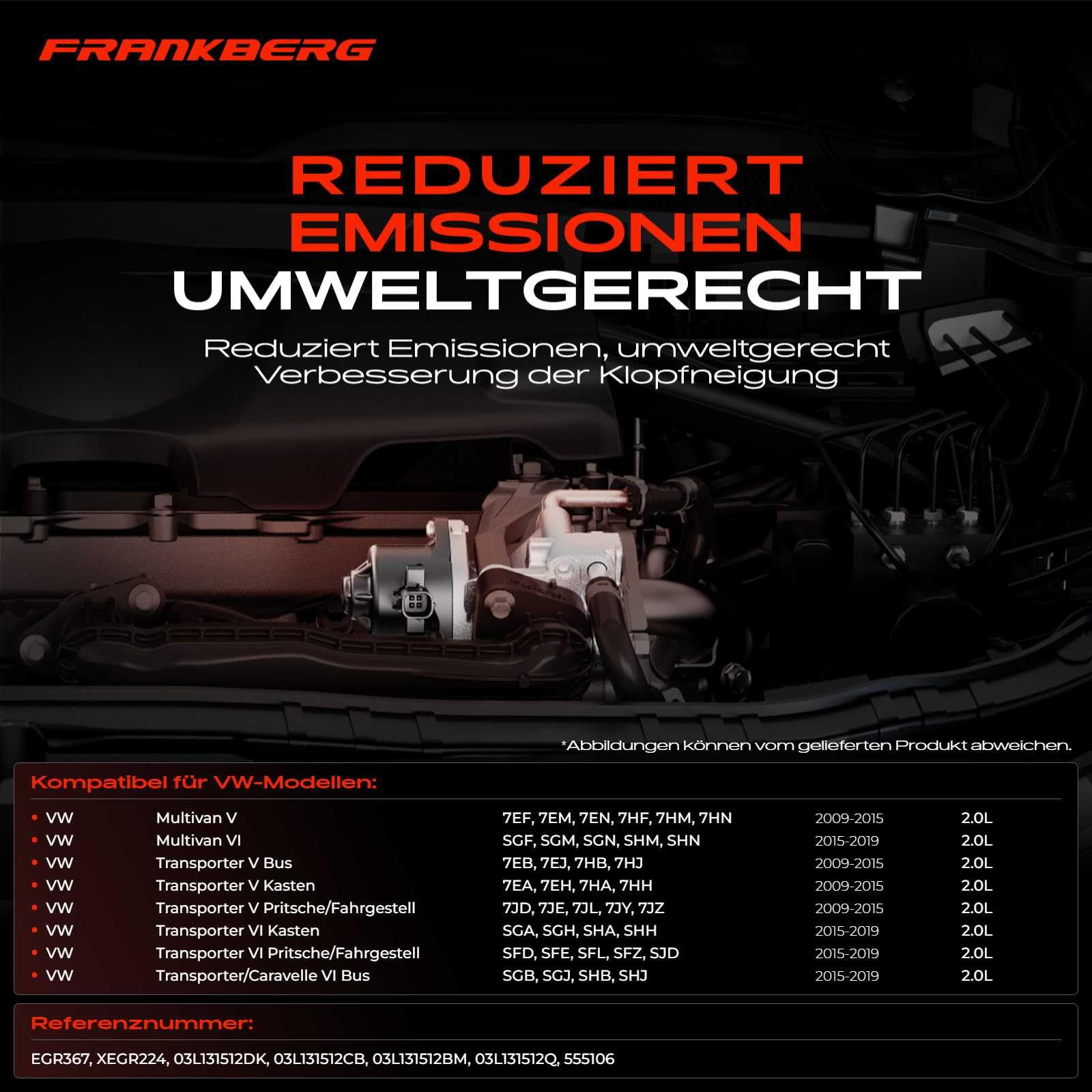AGR zawór zwrotny spalin do M-u-l-t-i-v-a-n V Transporter V 2.0L Diesel 2009-2015 03L131512DK