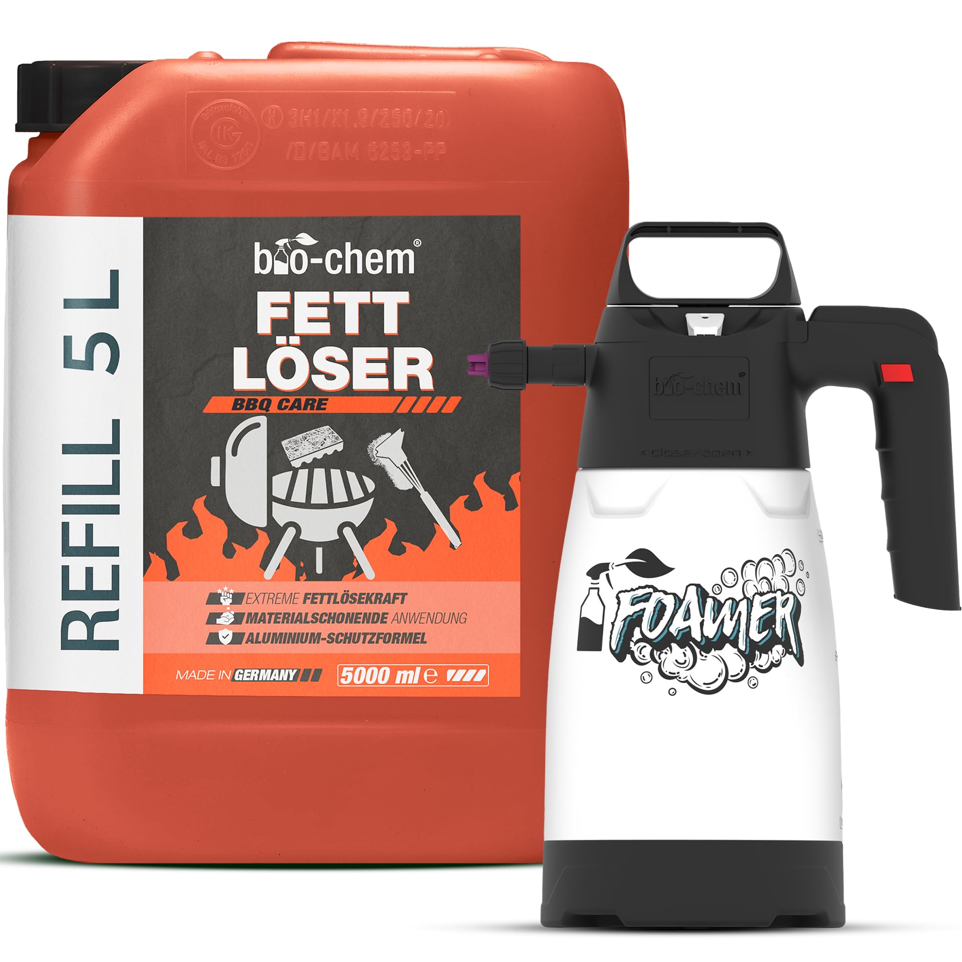 BEULCO CLEAN - Bio Grill-Reiniger Set 1 Liter Sprühflasche Inkl