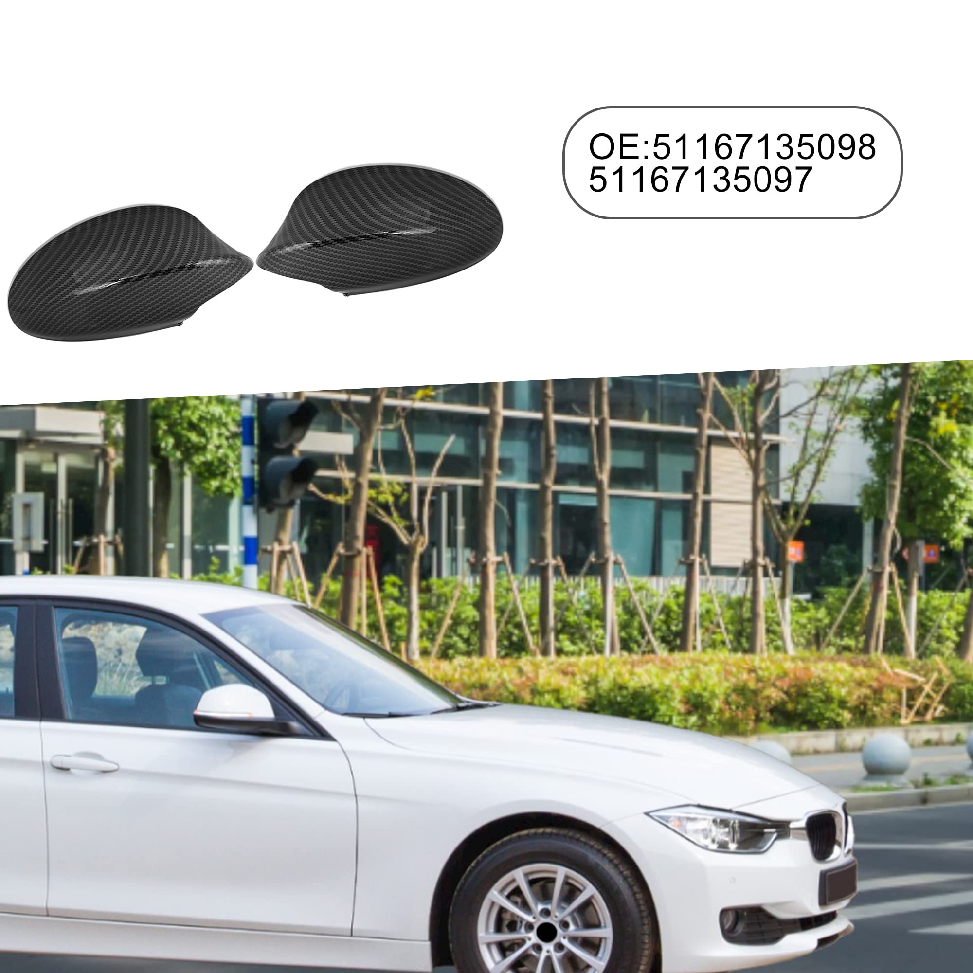 Amazon.com: A ABSOPRO Rear View Mirror Cover 51167135098  