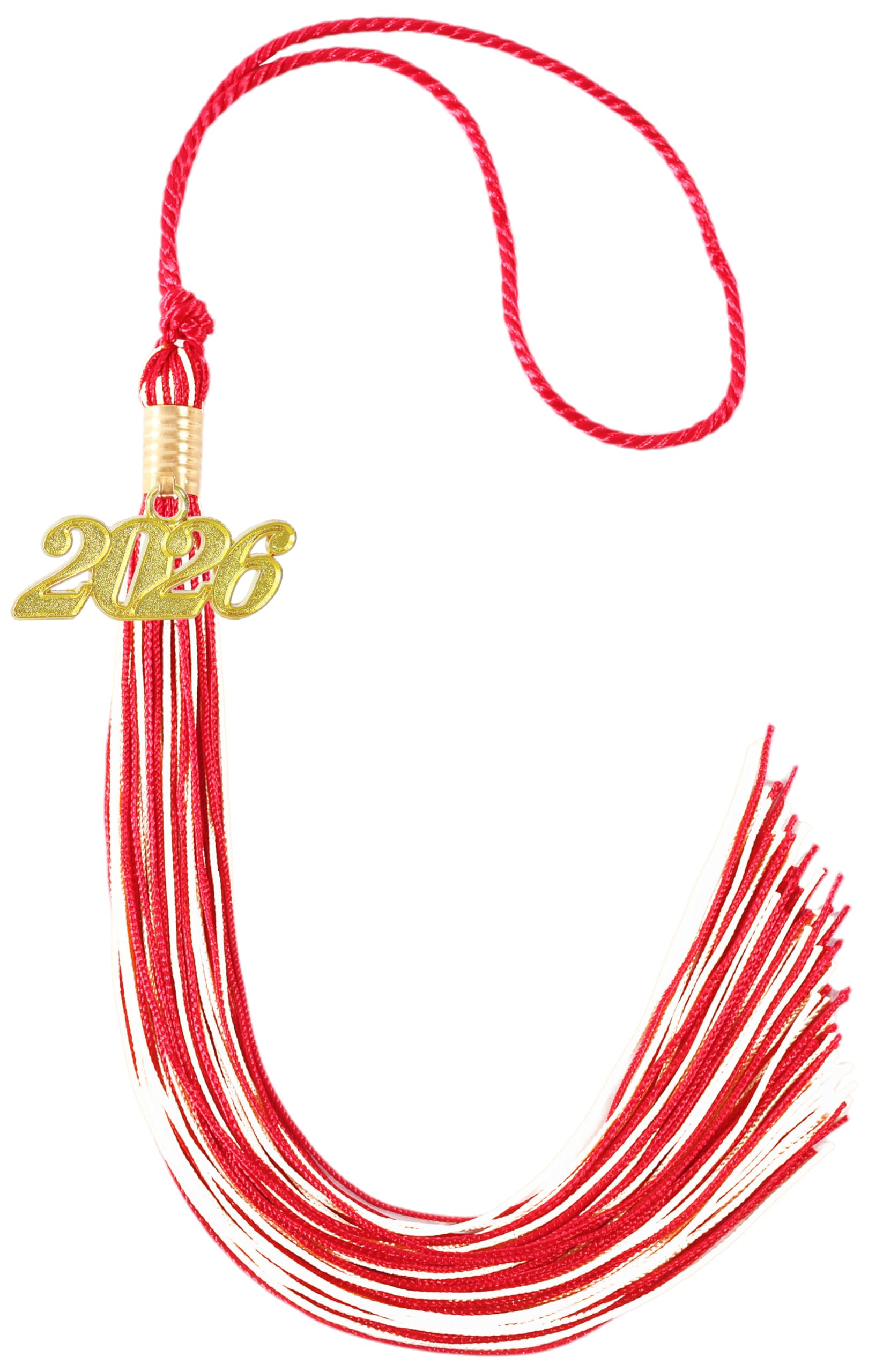 Red and White Graduation Tassel 2026 for Grad Cap and Graduation Ceremony Accessory Decoration
