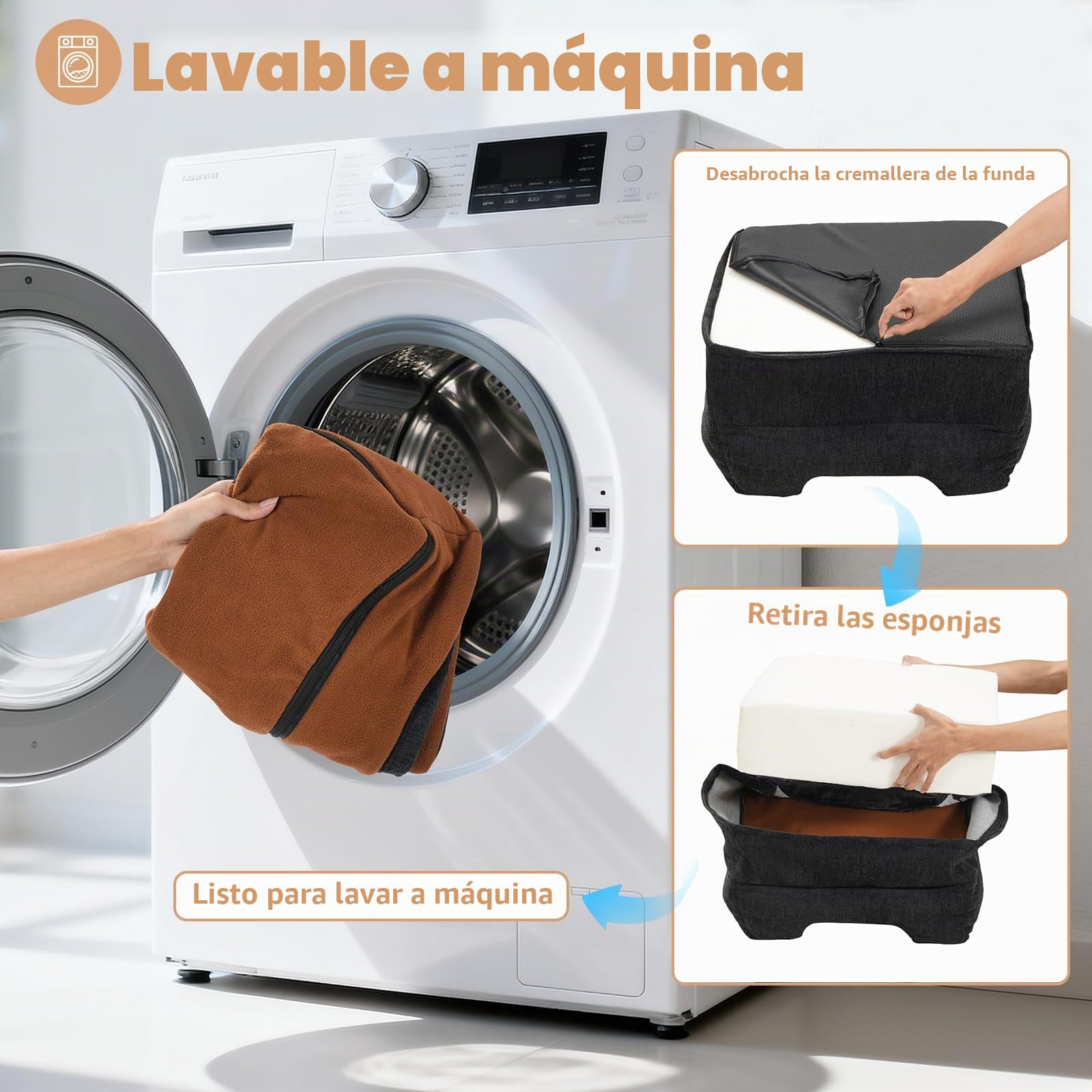 Avont Asiento de Coche Elevado para Perros Pequeños y Medianos de hasta 13 kg, Cama de Viaje para Mascotas con Cojín Grueso, Funda Desmontable y Lavable, Asiento de Seguridad Cómodo para Coche-Negro