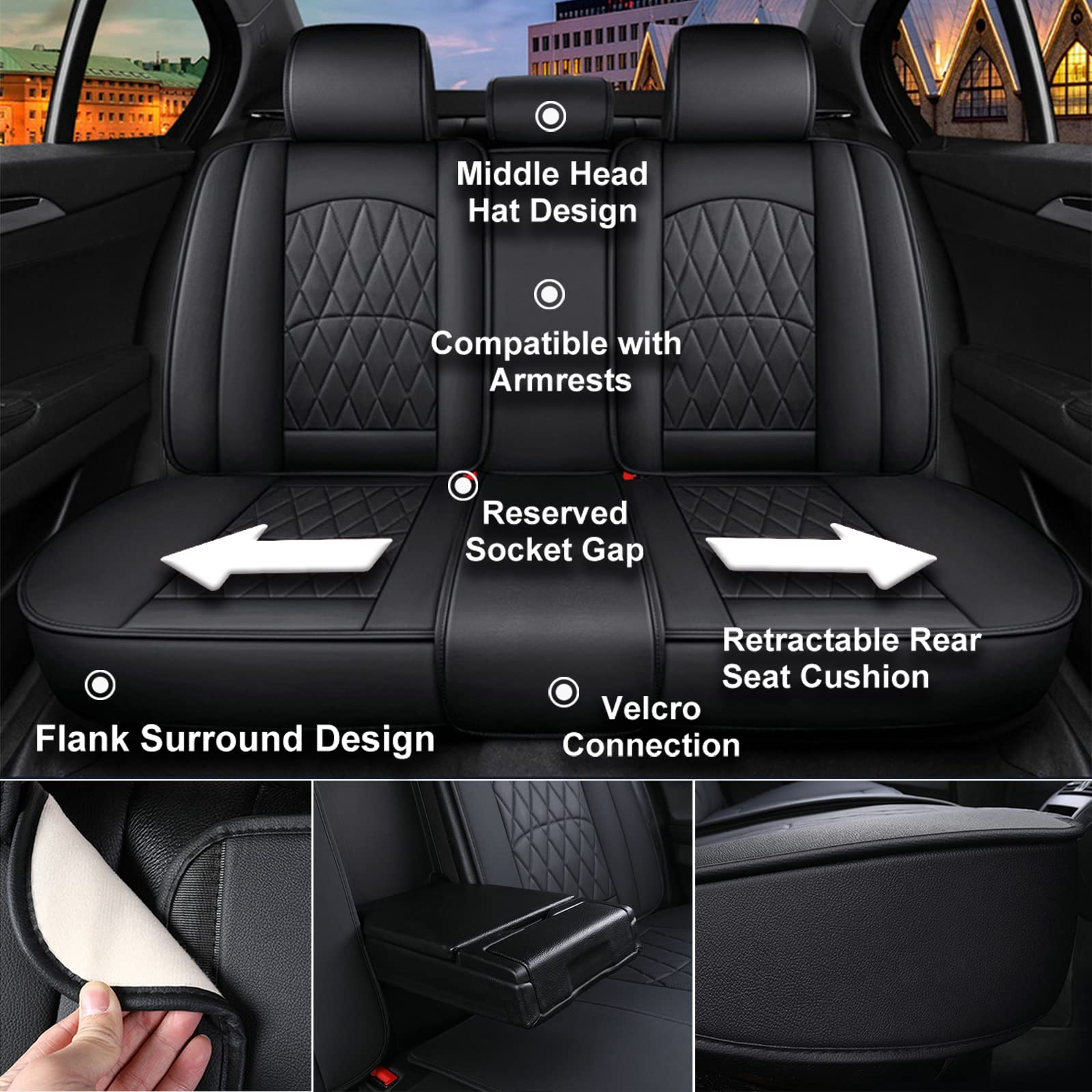 Isofix Universal Para Coche Funda De Asiento De Cuero Real Para