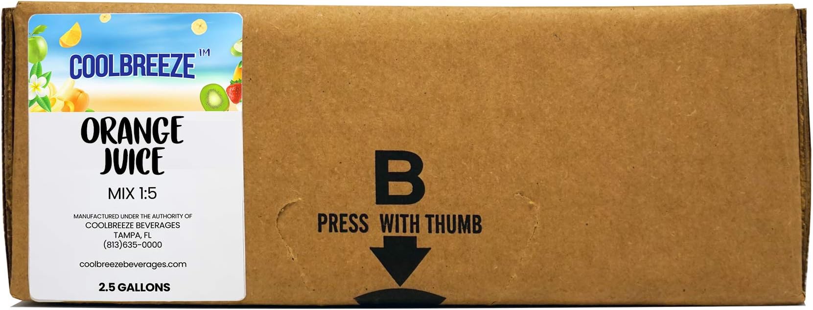 Beverages Orange Juice Concentrate โ 2.5 Gallon Bag in Box (BIB) โ Ready to Use, Shelf-Stable โ Juice Syrup for Fountain or Foodservice Use