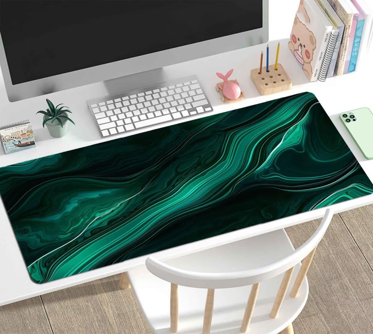 Alfombrilla Ratón XXL Gaming, Alfombrilla Escritorio 900x600x4mm, Mouse Pad Mat XXL Antideslizante, Alfombrilla Raton Base de Goma Tapete Rato Gamer Mousepad XXL para PC, Oficina Accesorios Dark J-282