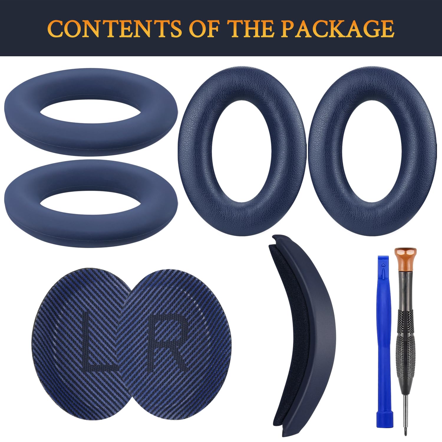 Kit Di Ricambio Per Bose QC35 E QC35 II – Cuscinetti, Archetto E Protezioni In Silicone, Nero