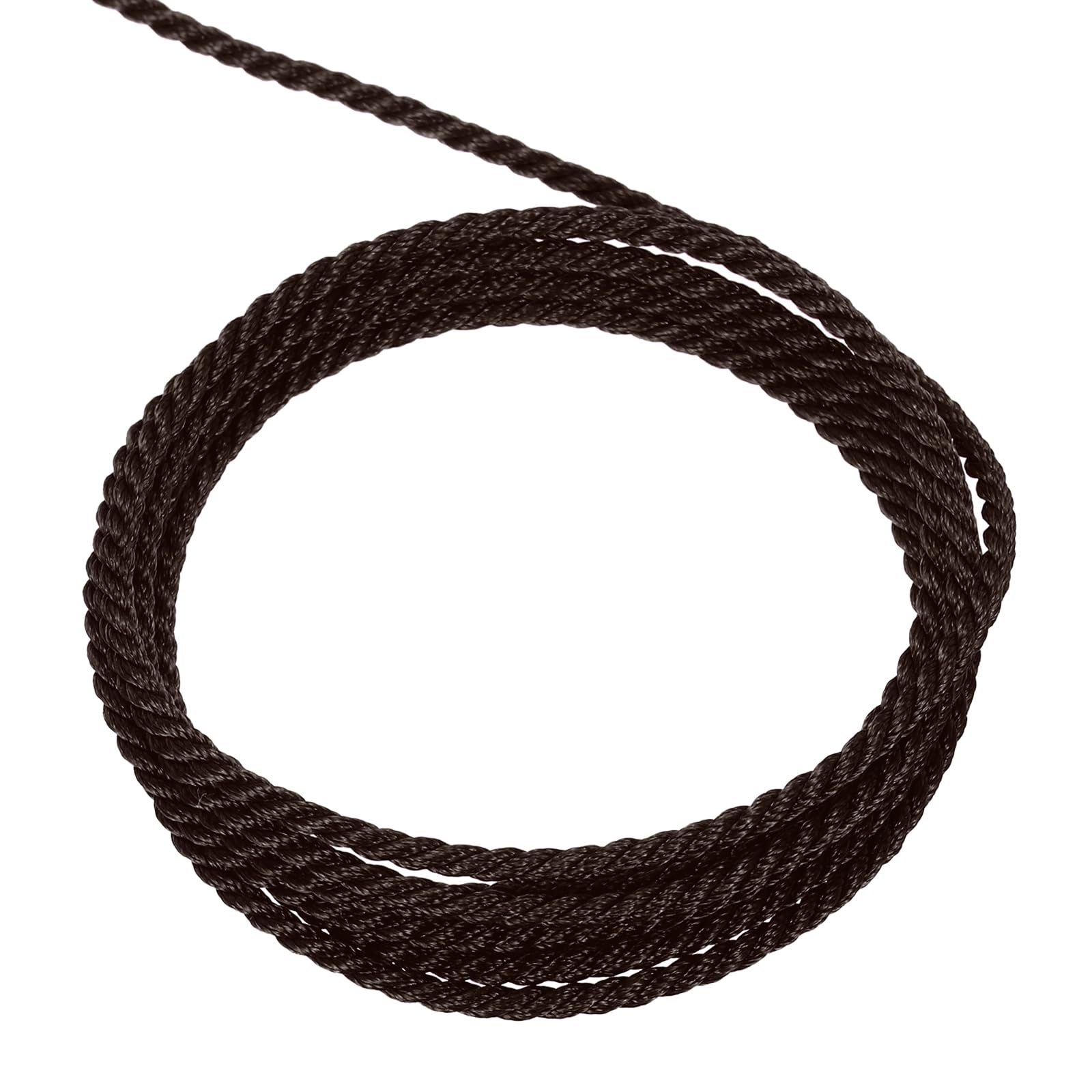 sourcing map Twisted Cord Trim 11 Yard 1mm Dark Brown - 10m