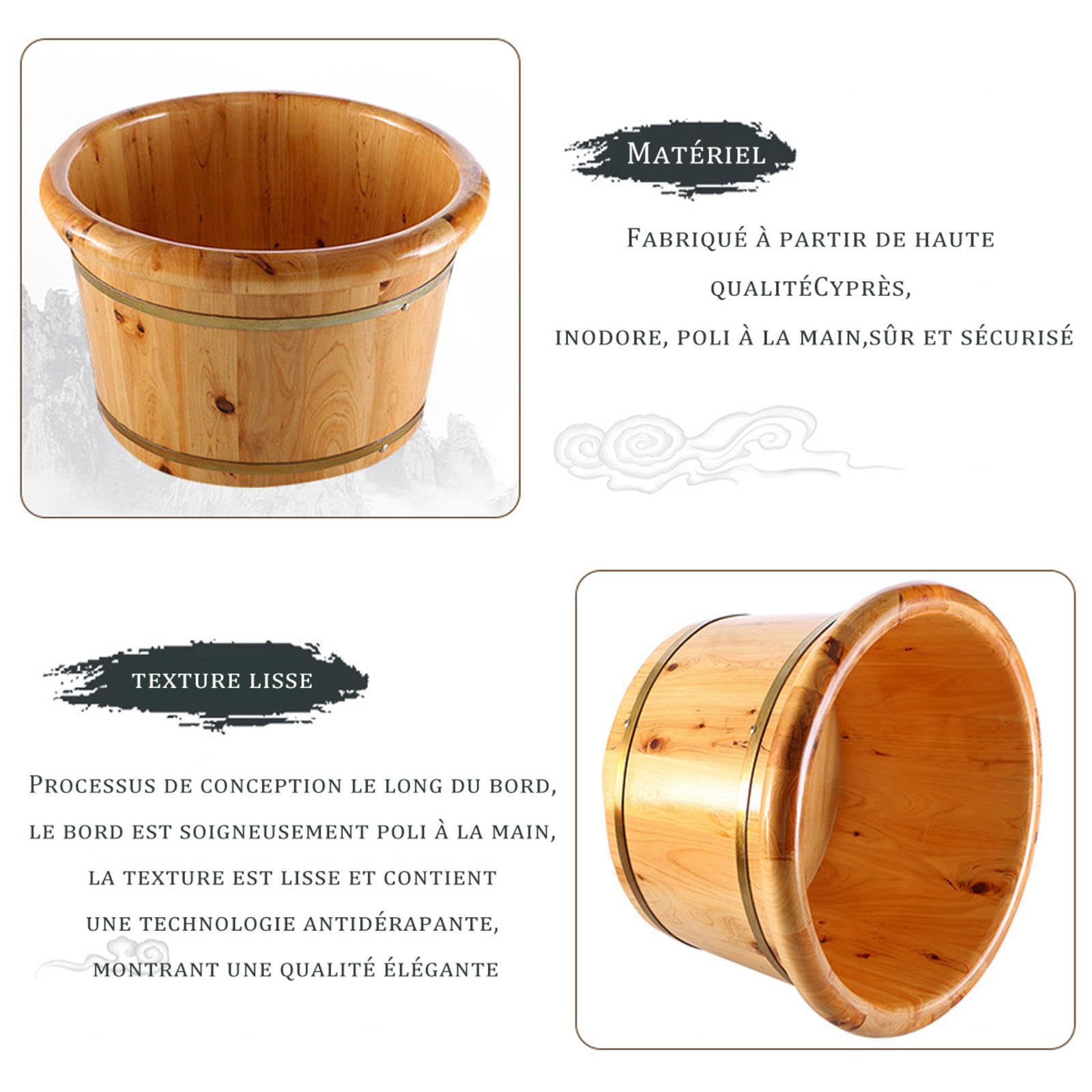 Appareil pour Bain De Pieds Bois,Artisanat Pediluve Piscine Résistant,Professionnel Bains De Pieds Ongles Et Jointures