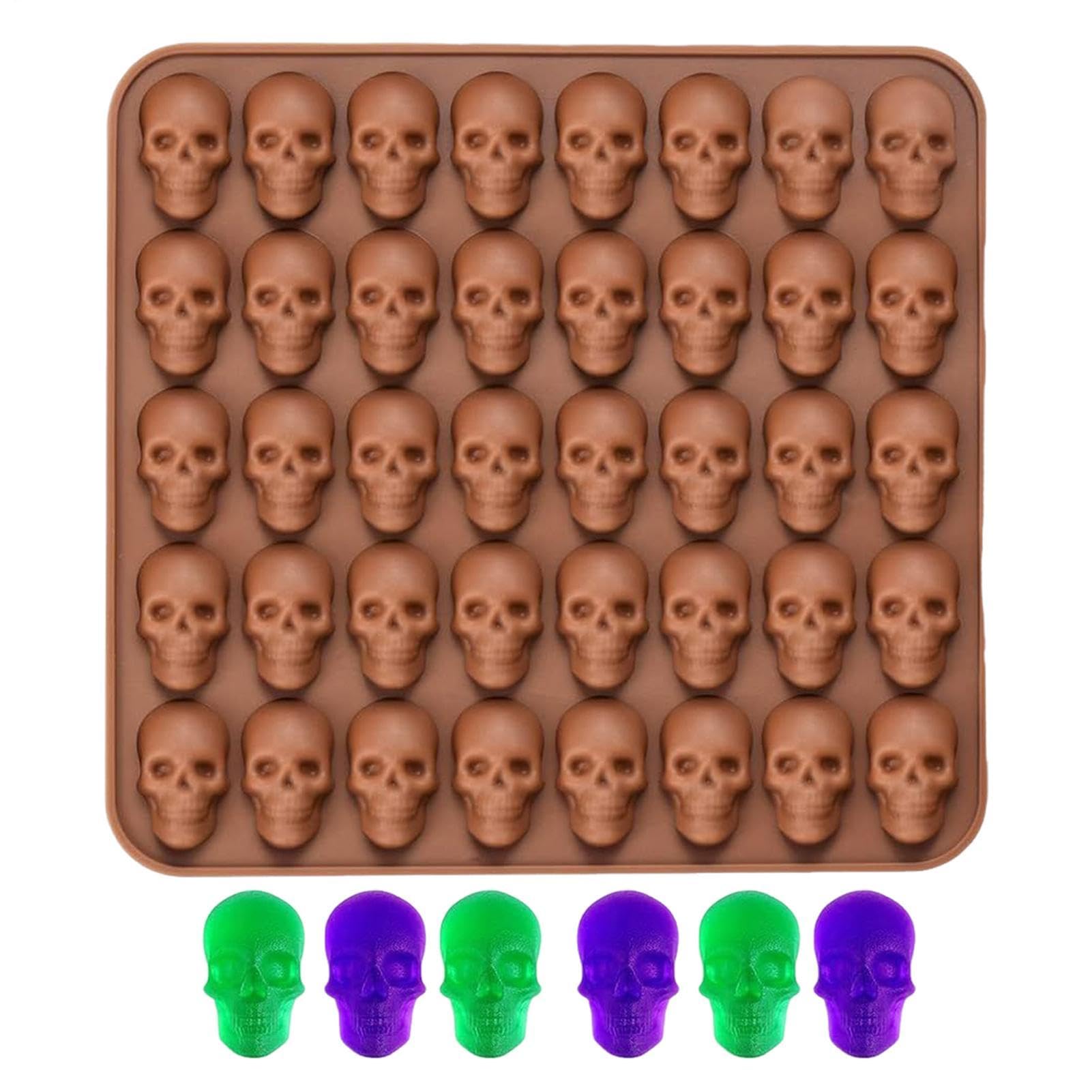 a Forma di Teschio da Forno Silicone Riutilizzabile Antiaderente Fai da Te | Forme artigianali in silicone per Caramelle Biscotti Torta Decorazione Snack per Cani Pasticceria