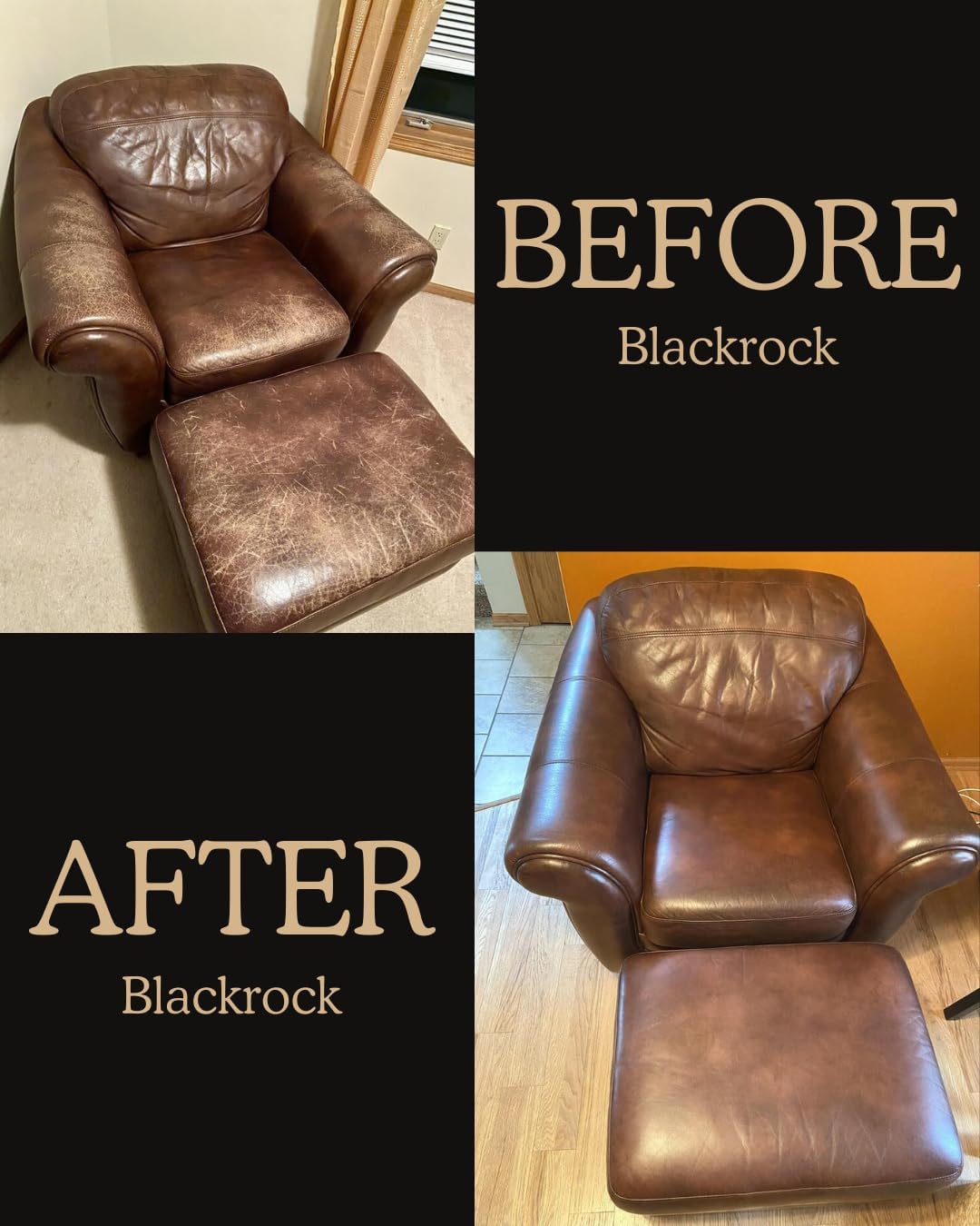 Blackrock LEATHER N RICH - Quality leather cleaner and conditioner, Made in the USA since 1976 - Leather care for boots, saddles, car interiors, furniture, horse tack. Easy to use.