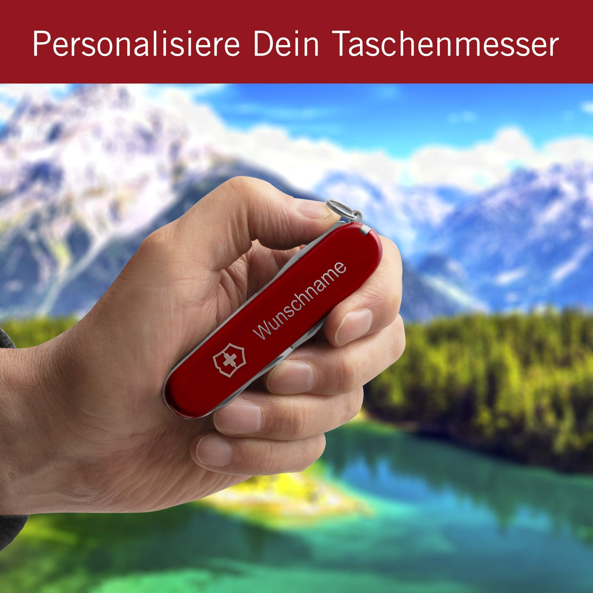 Victorinox Fieldmaster Taschenmesser mit Gravur I Geschenk für Männer zum Geburtstag I Messer , Schweizer Taschenmesser personalisiert I 15 Funktionen