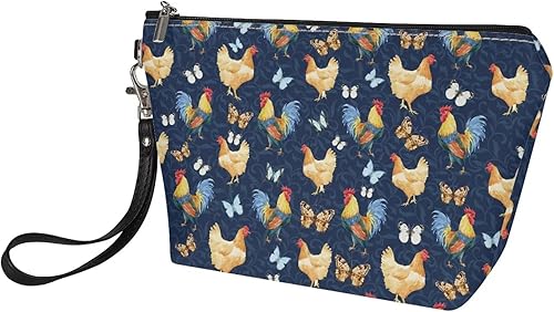 Miniatura 10 de Bigcardesigns Bolsas de maquillaje de viaje con estampado de pavo real, organizador de cremallera, bolso cosmético, impermeable, de piel sintética,