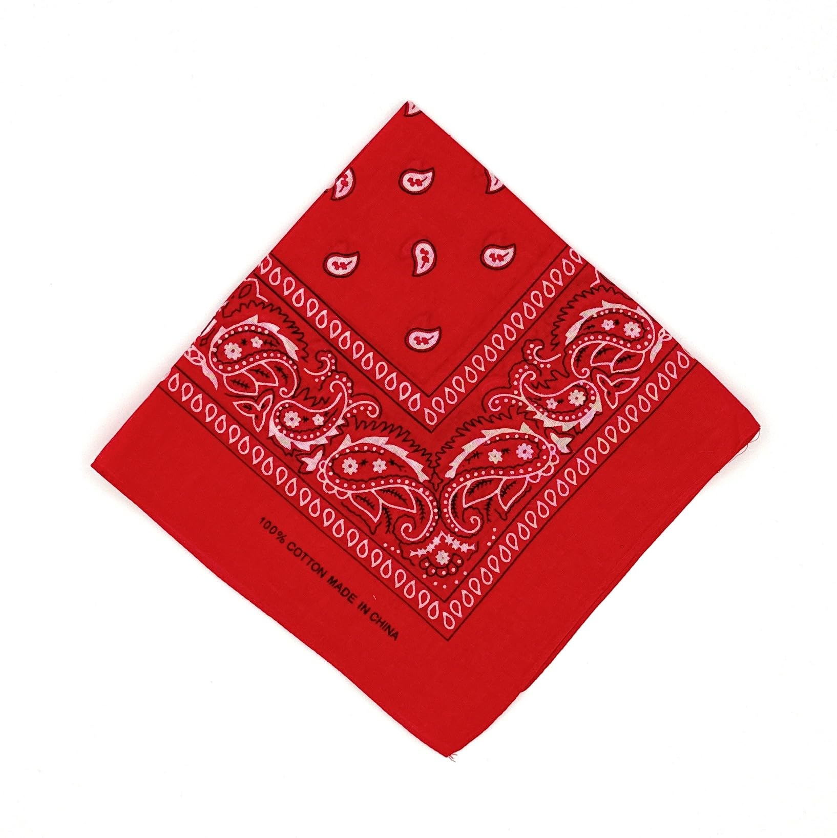 FASHION YOU WANT Scarves & Scarves Bandana Neckerchief Biker Scarf Headscarf Cotton Mouth Guard Pirate Scarf Ideal for Carnival Fancy Dress Carnival Costume, red, One size