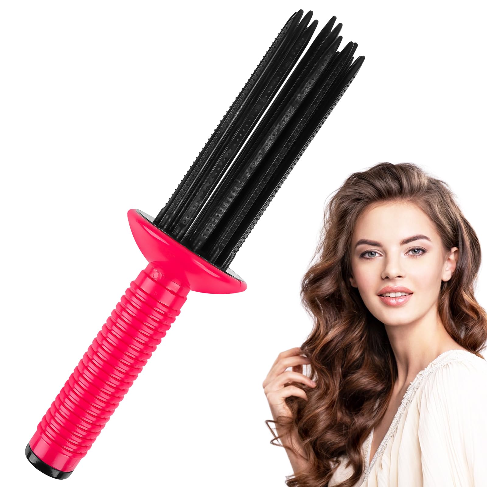 Rizador de Cabello, Peine de Rollo de Rizador Esponjoso, Styler para Cabello Rizado Cuidado y Peinado del Cabello Rizador de Cabello, Peine para Rizar El Cabello Esponjoso