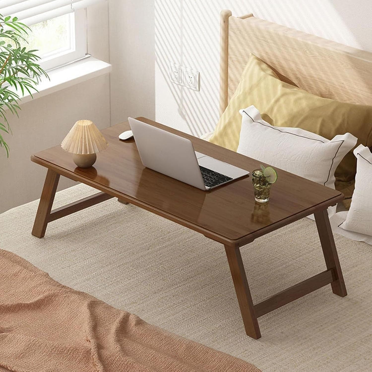 60cm Japanese Style Folding Meditation Coffee Table for Bed, Bedroom, Living Room, Low Floor Tatami Table-picture-16
