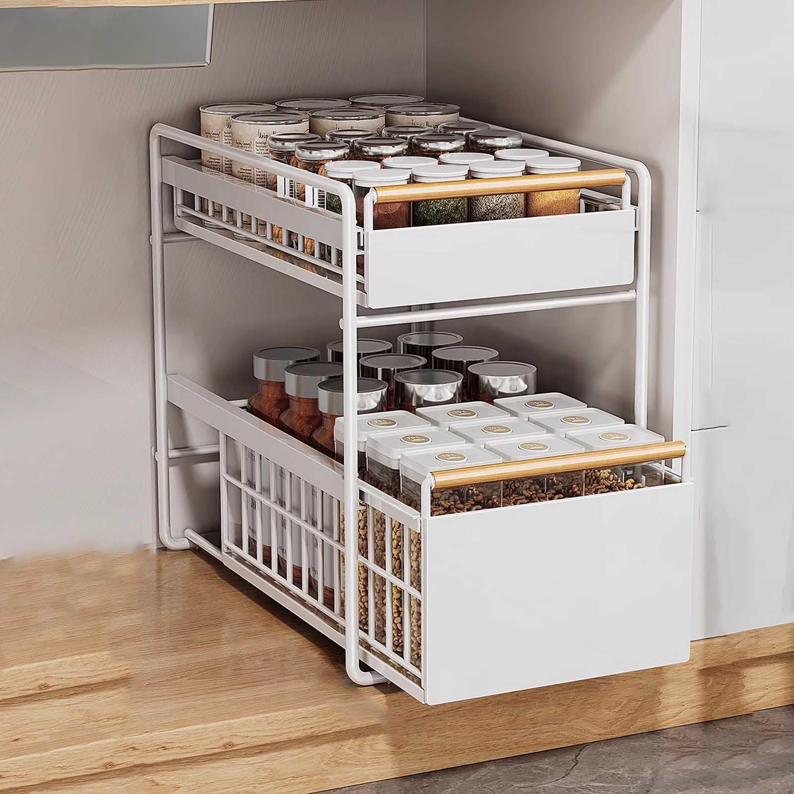 Étagère de rangement sous évier de cuisine pour organiser vos produits ménagers sans effort
