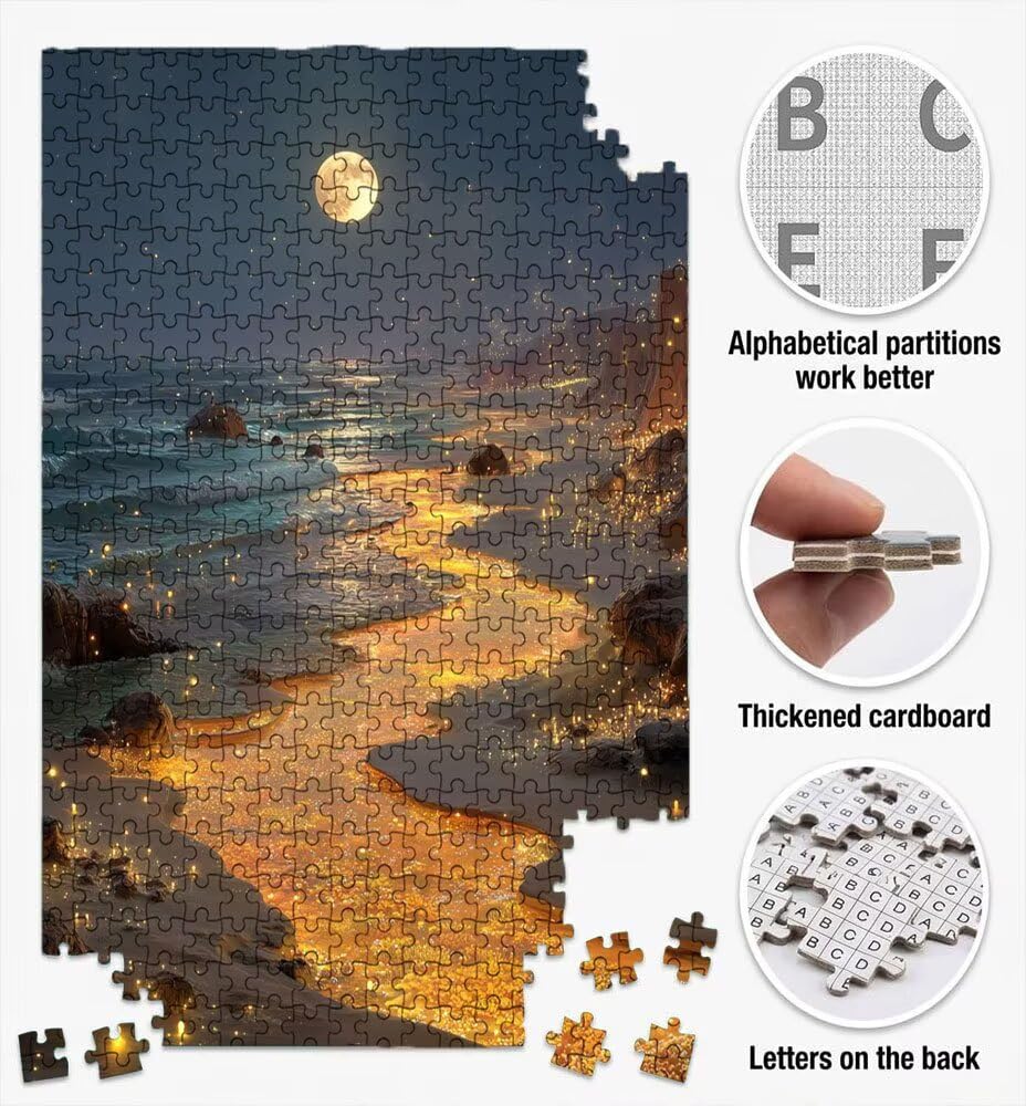 Puzzle 4000 Pezzi, Jigsaw Puzzle per Adulti, Luna Giallo BLQSBGA6-529 | Puzzle Classici, Impossibile Difficile Sfidanti Puzzles, Puzzle Decorativo per La Famiglia, Come Regalo e Decorazione Pareti