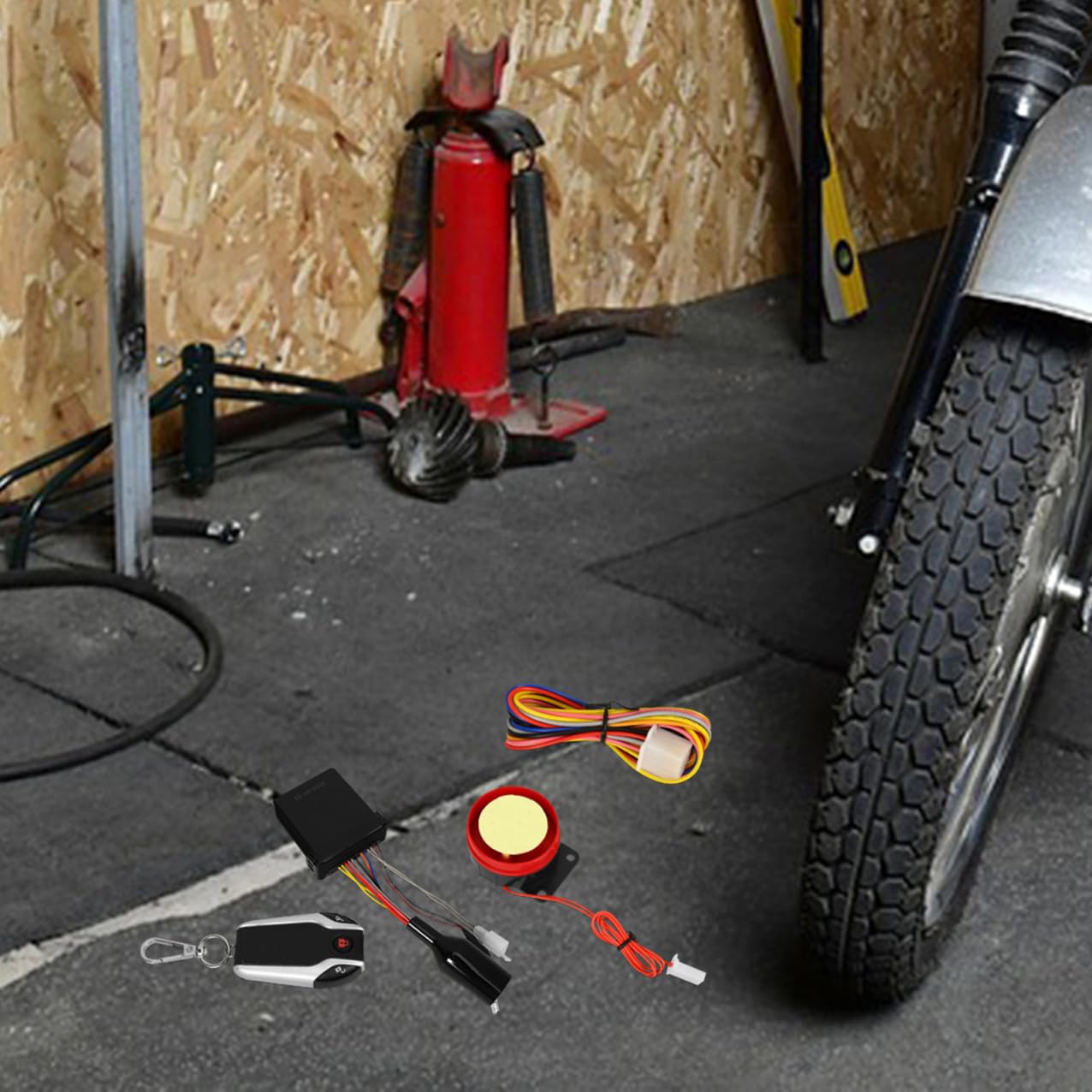 ULTECHNOVO Allarme per Moto Avviamento Remoto 12v, Dispositivo Antifurto Bidirezionale Resistente alle Intemperie, Kit di Sicurezza per Motociclette e Atv, Localizzatore Veicolo per