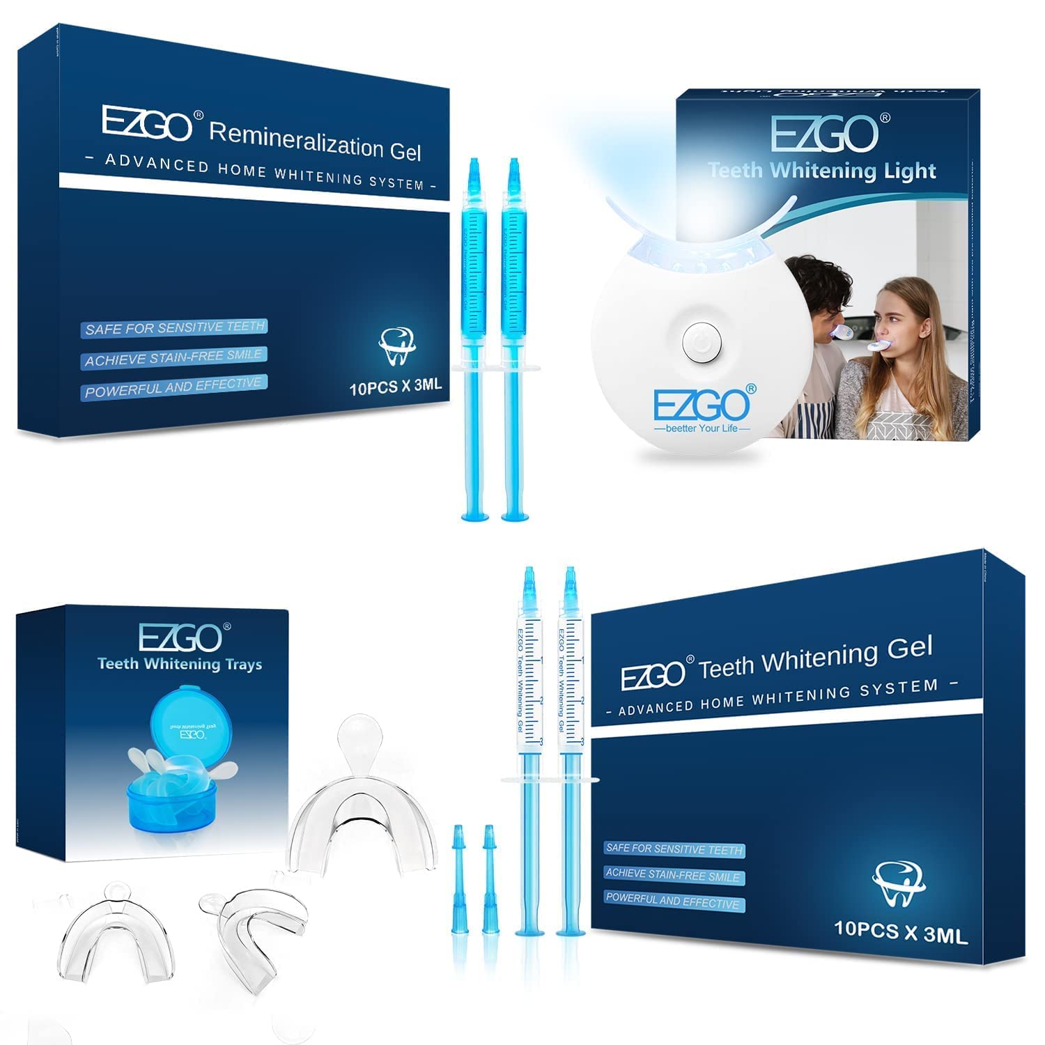 EZGO Teeth Whitening Gel Refill Pack and Remineralization