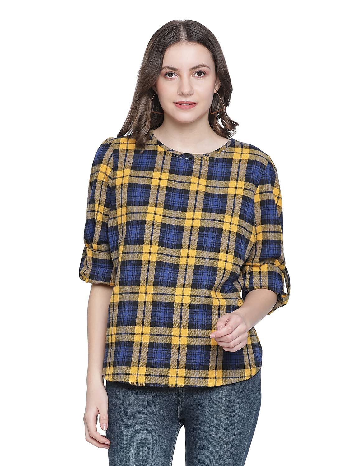 Checks bid Regular Women top