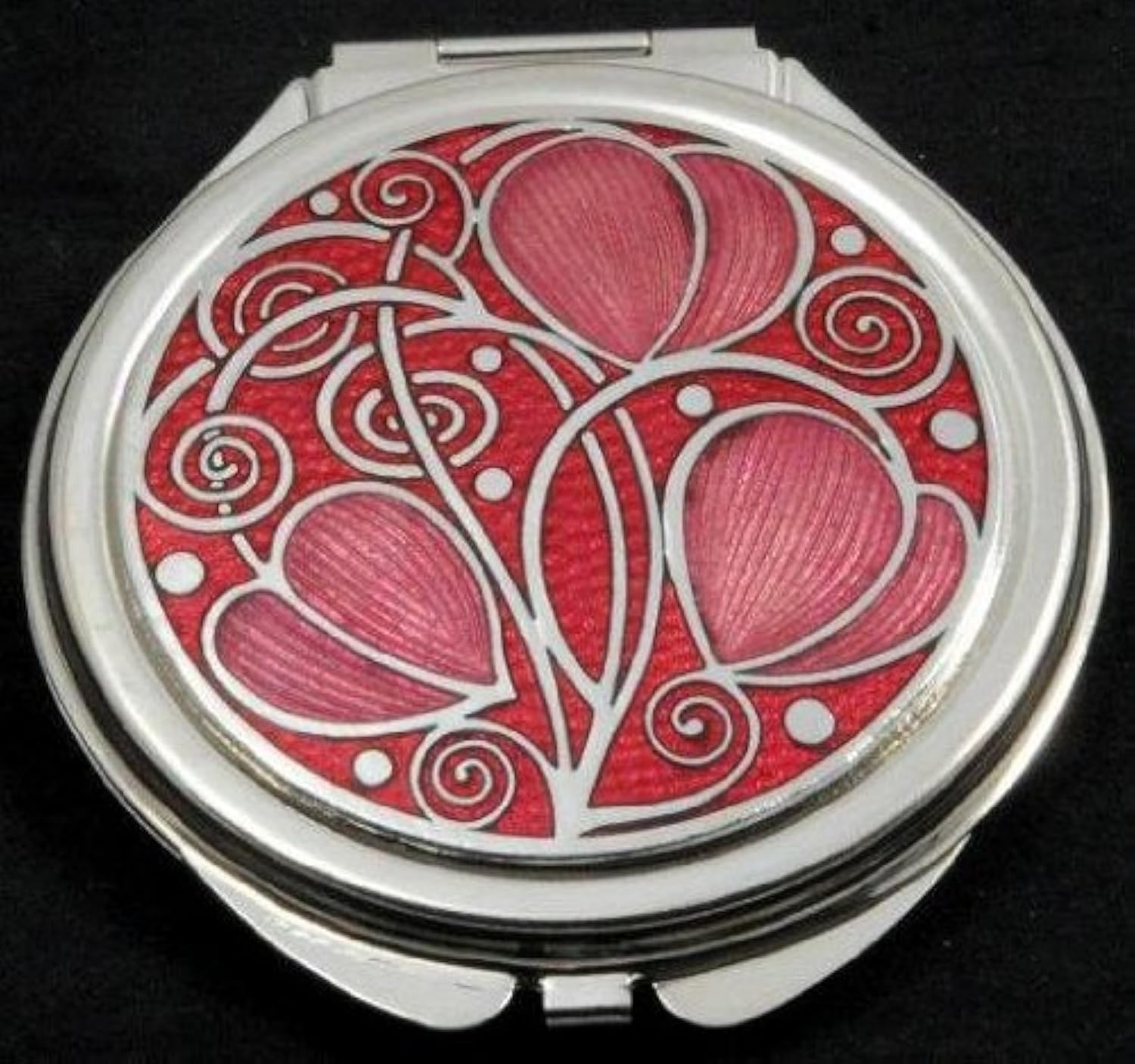Sea Gems Red Compact Mirror In A Celtic Swirls Design. (Red)